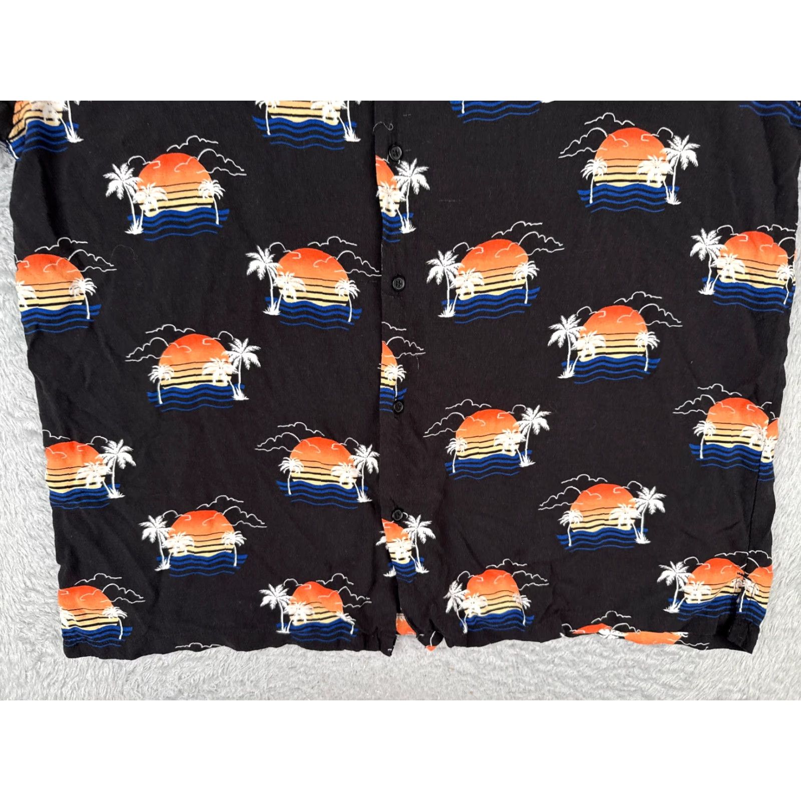 Vintage No Boundaries Shirt Men XL Black Orange Beach Sunset 100% Rayon Hawaiian Resort Aloha Beach Casual Shirt Size US XL / EU 56 / 4 - 5 Thumbnail