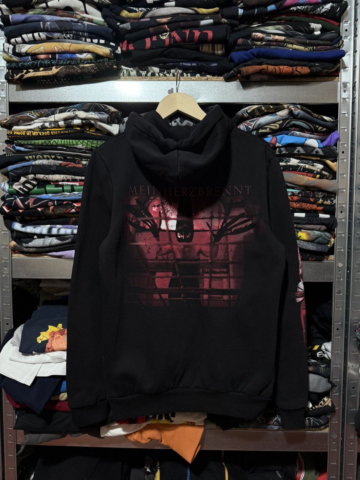 Band Tees × Vintage Vintage 2000’s Rammstein Mein Herz Brennt Band Retro Hoodie Size US S / EU 44-46 / 1 - 2 Thumbnail
