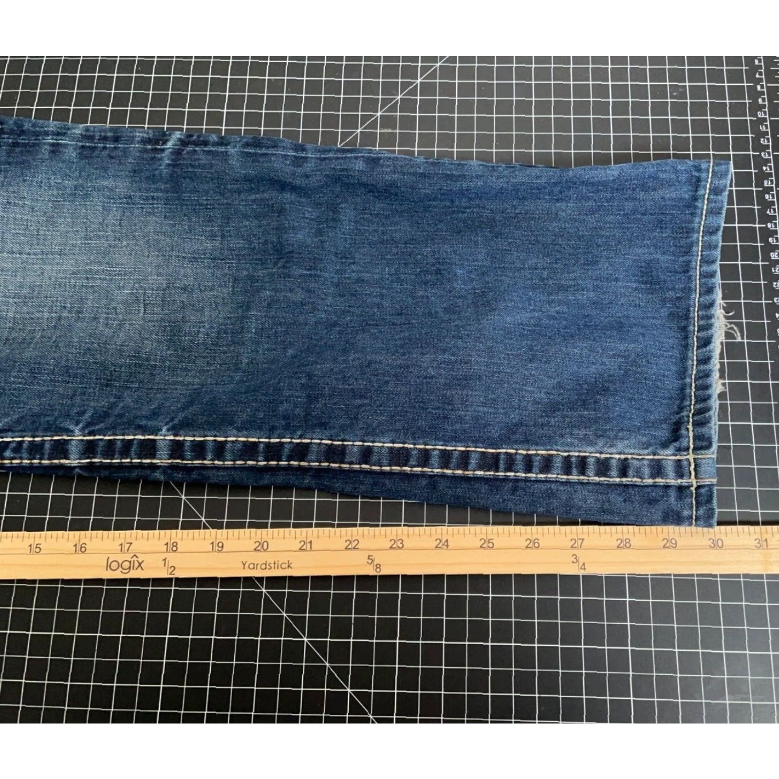 Denime VINTAGE Big Star Union Straight Leg Jeans Men's 32L Blue Denim 5-Pocket Zip Fly Size US 32 / EU 48 - 6 Thumbnail