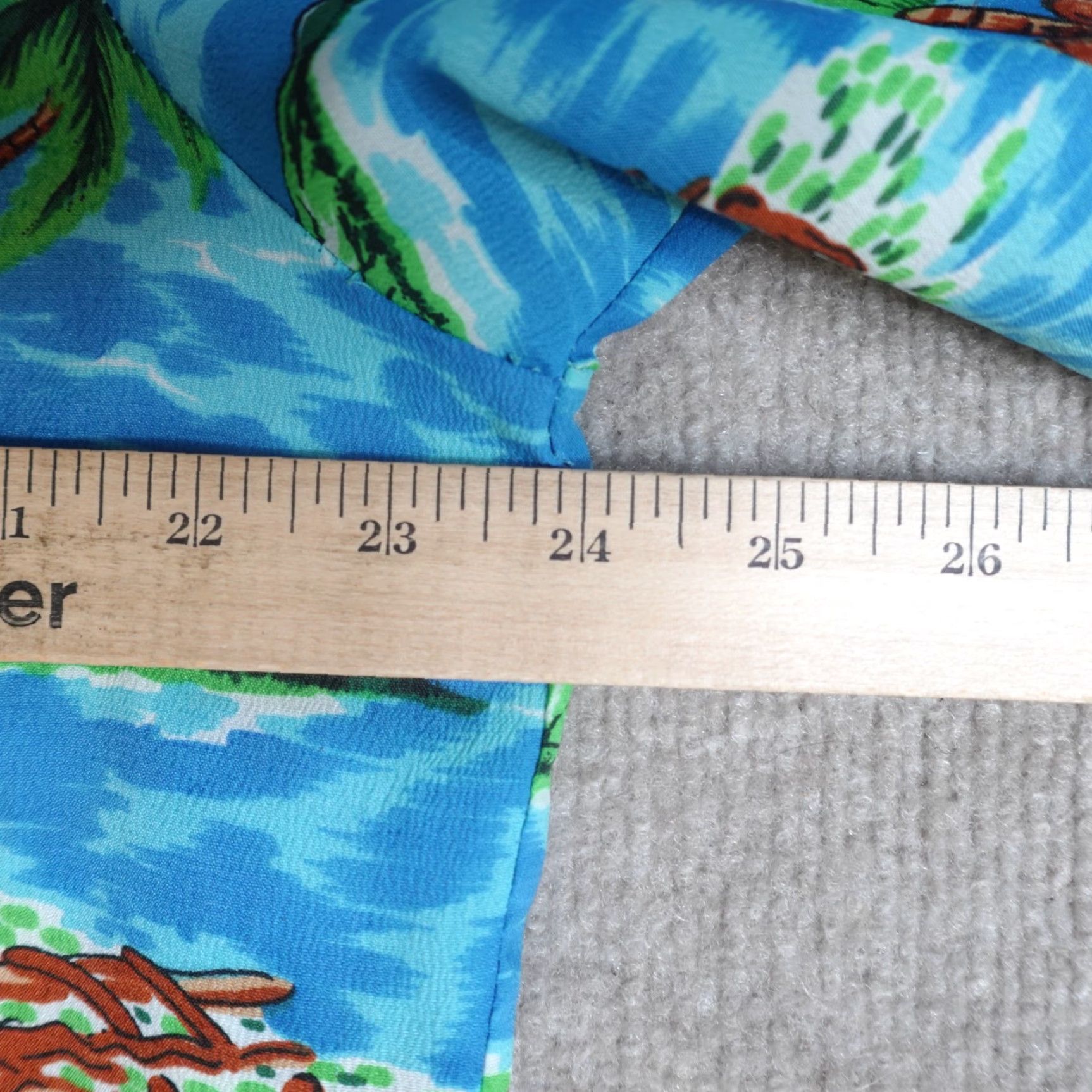Sears VINTAGE Kings Road Hawaiian Shirt L Blue Floral Button-Up Short Sleeve Collared Men 70s Size US L / EU 52-54 / 3 - 8 Thumbnail