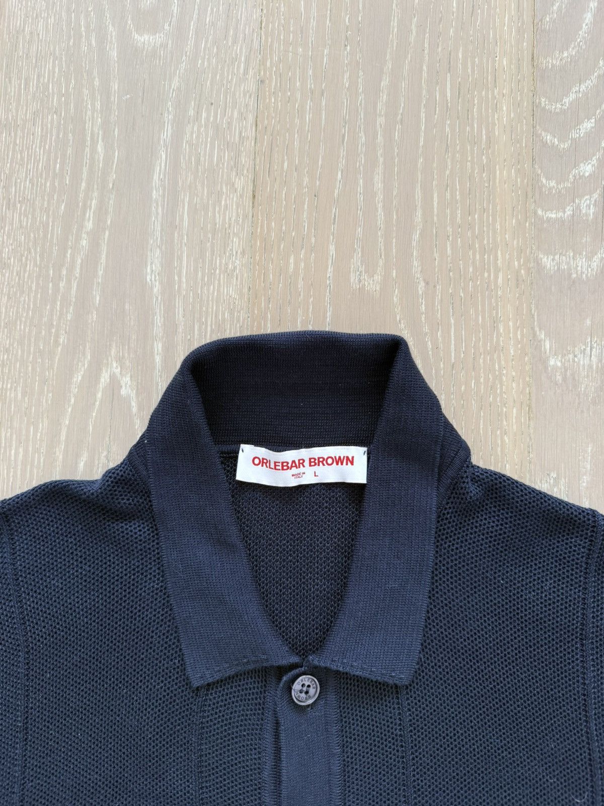 Orlebar Brown Orlebar Brown Tiernan Ribbed Cotton Polo Shirt Size US L / EU 52-54 / 3 - 5 Thumbnail