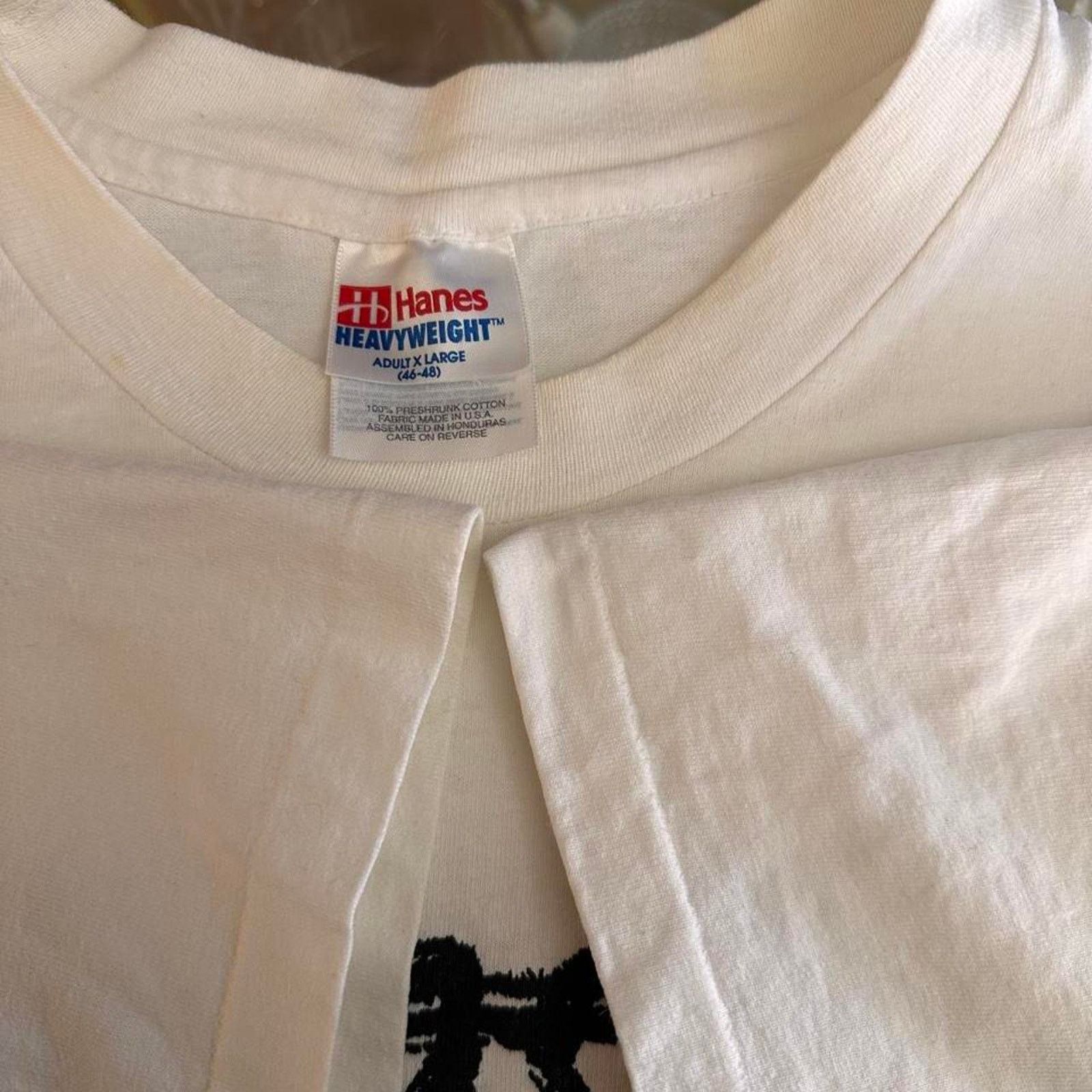 Hanes × Vintage White Race Social Tee Size US XL / EU 56 / 4 - 8 Thumbnail