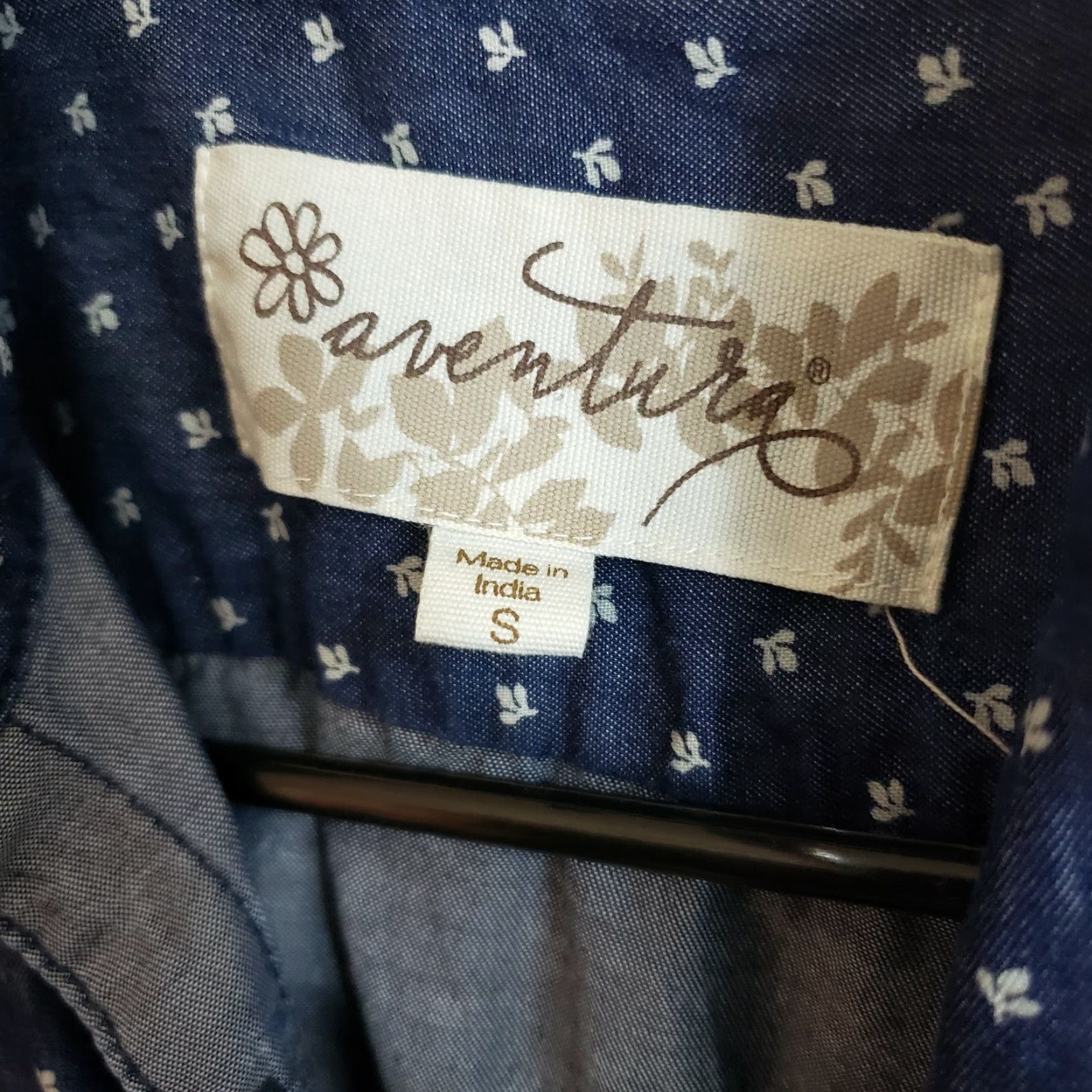 Vintage Aventura Womens Button Front Shirt Sz Small Blue Long Sleeve Cotton Size S / US 4 / IT 40 - 6 Thumbnail
