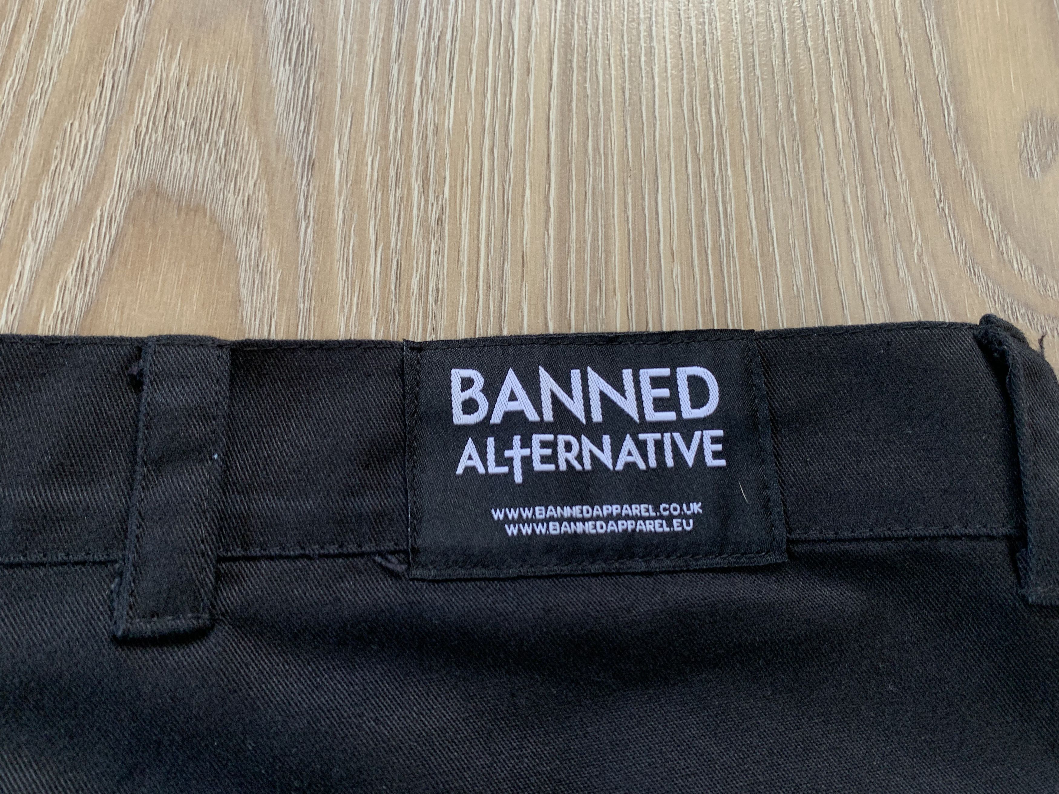 Denime Banned Alternative Black Multi Zip Denime Shorts Size 33" - 7 Thumbnail