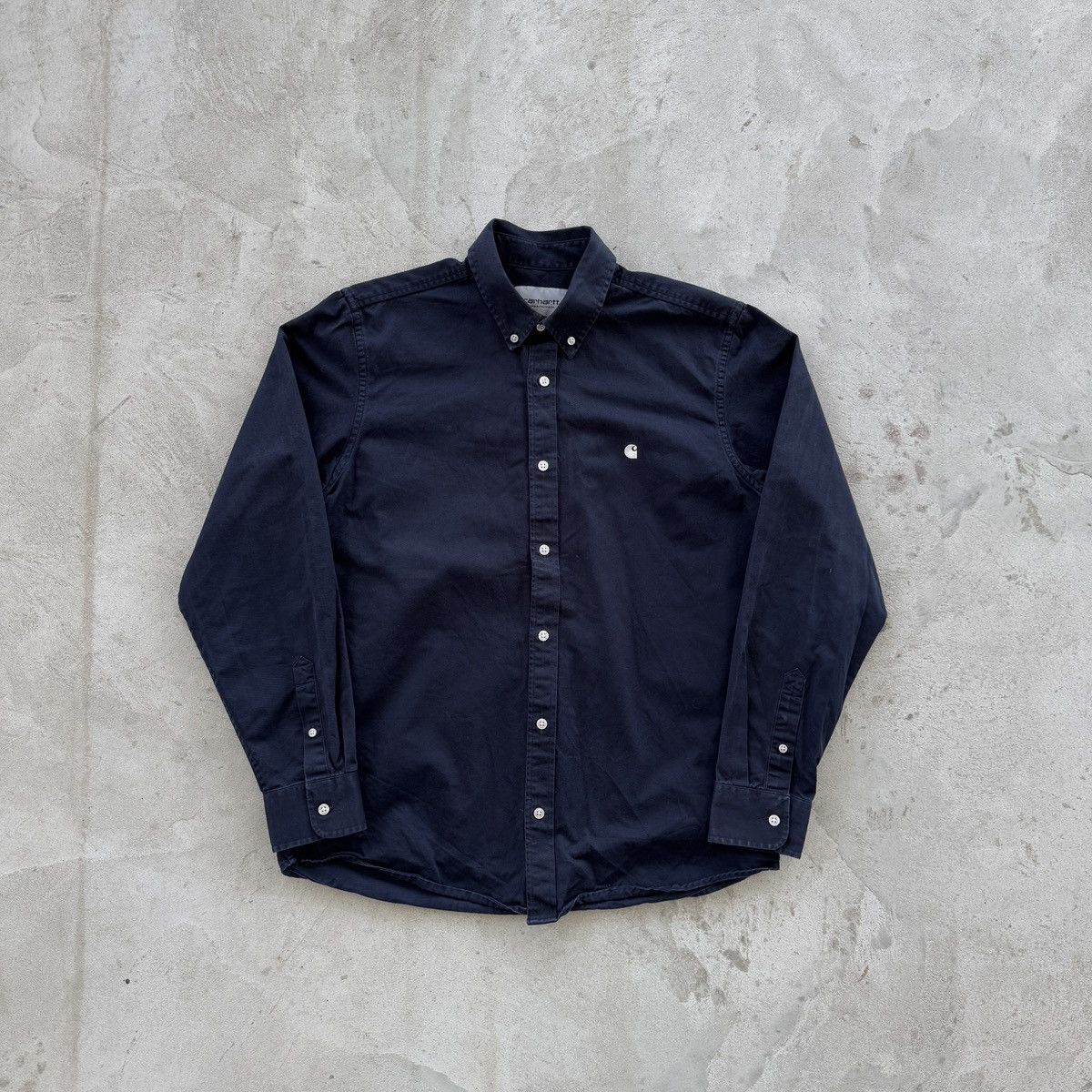 Carhartt × Vintage Vintage Carhartt Madison Button Ups Shirt Size M Navy Blue Size US M / EU 48-50 / 2 - 1 Thumbnail