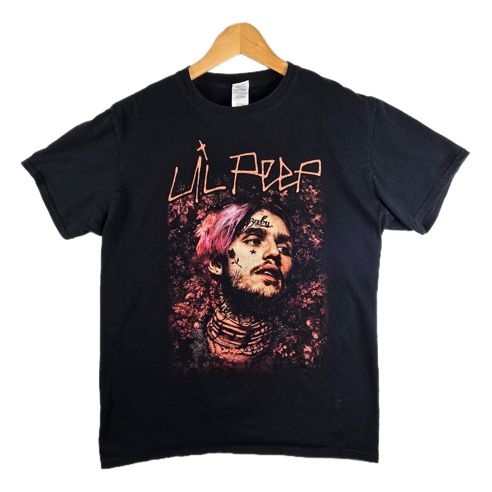 Gildan Lil Peep GBC Goth Boy Click Rap Tee Hip-Hop Shirt Size Large Size US L / EU 52-54 / 3 - 1 Thumbnail