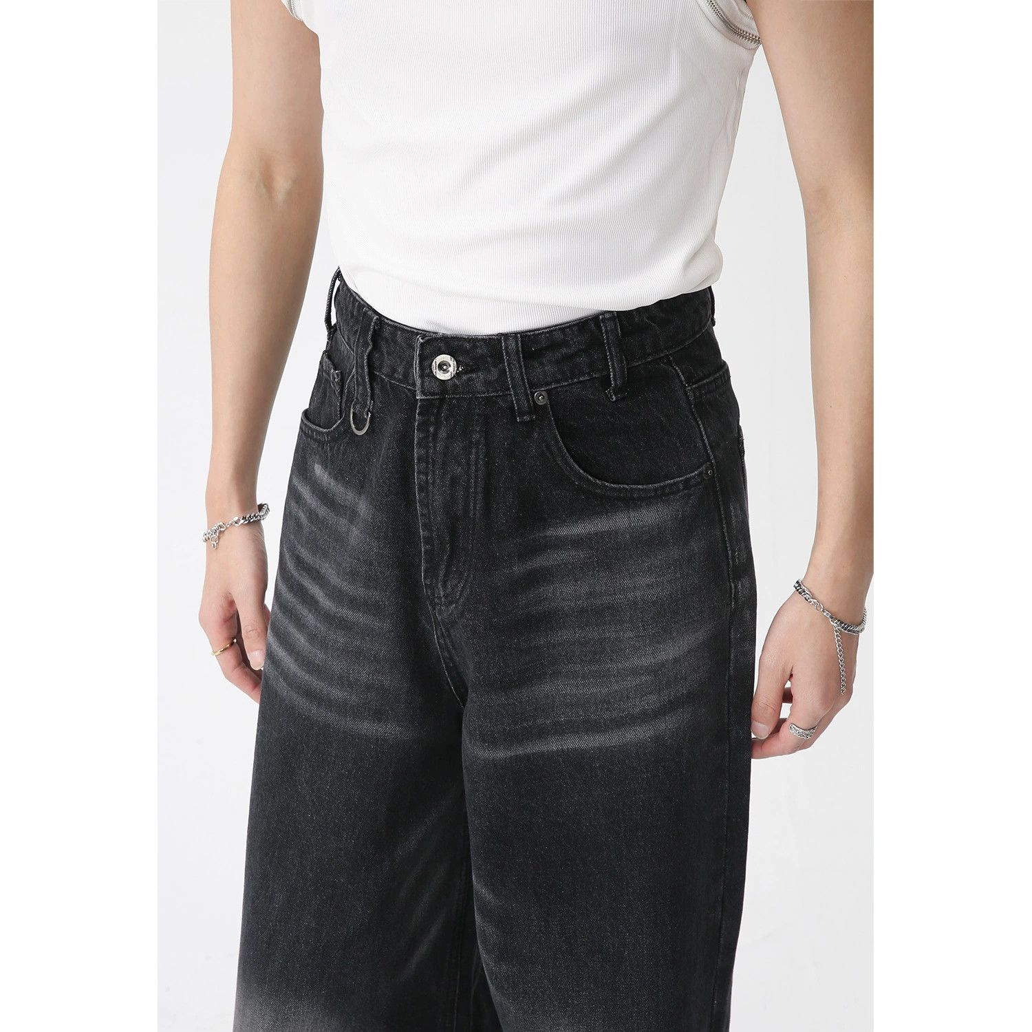 Jean Men's straight loose whisker casual jeans Size US 32 / EU 48 - 4 Thumbnail
