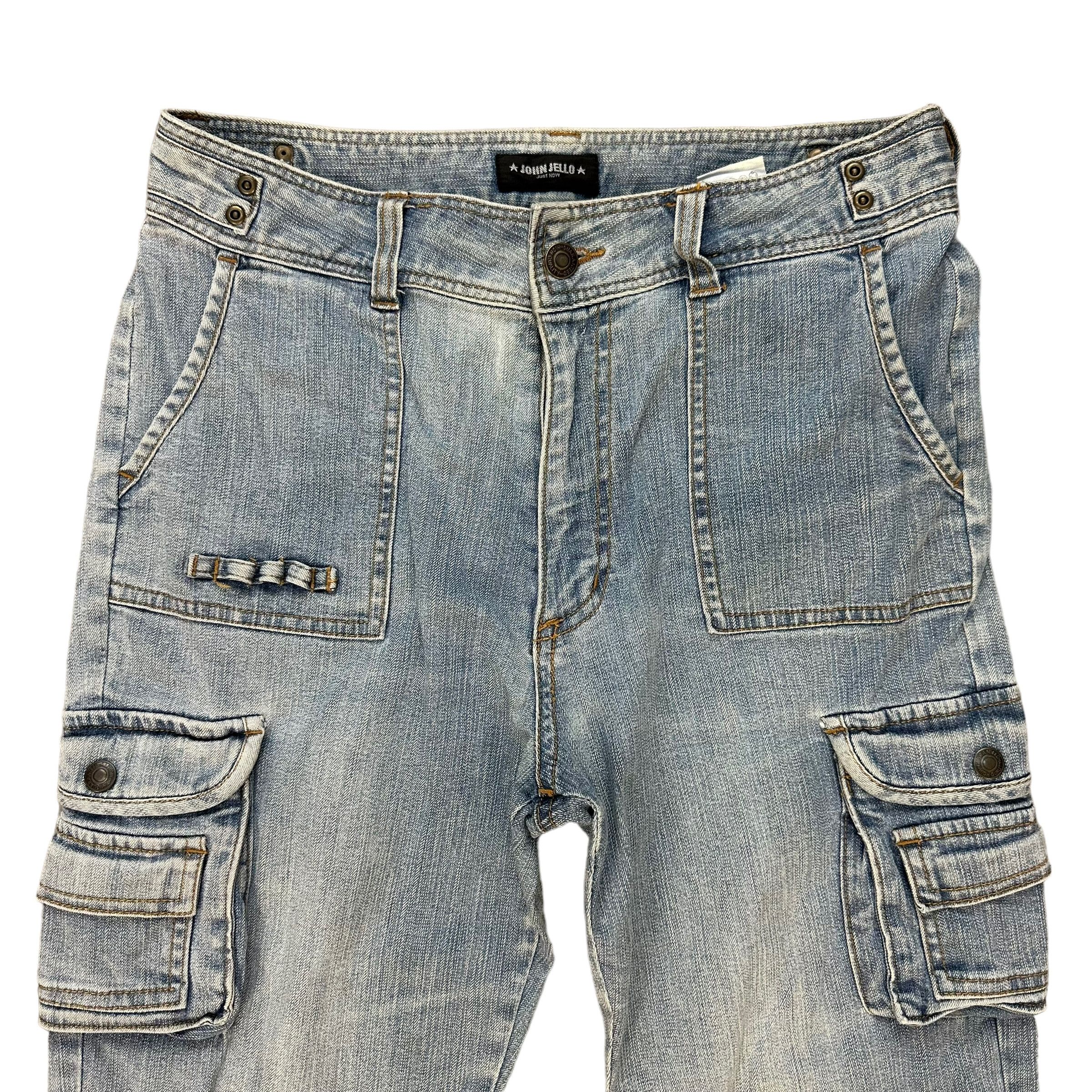 Japanese Brand JOHN JELLO 3 QUARTER WASHED CARGO DENIM PANT #8896-035 Size US 31 - 2 Thumbnail