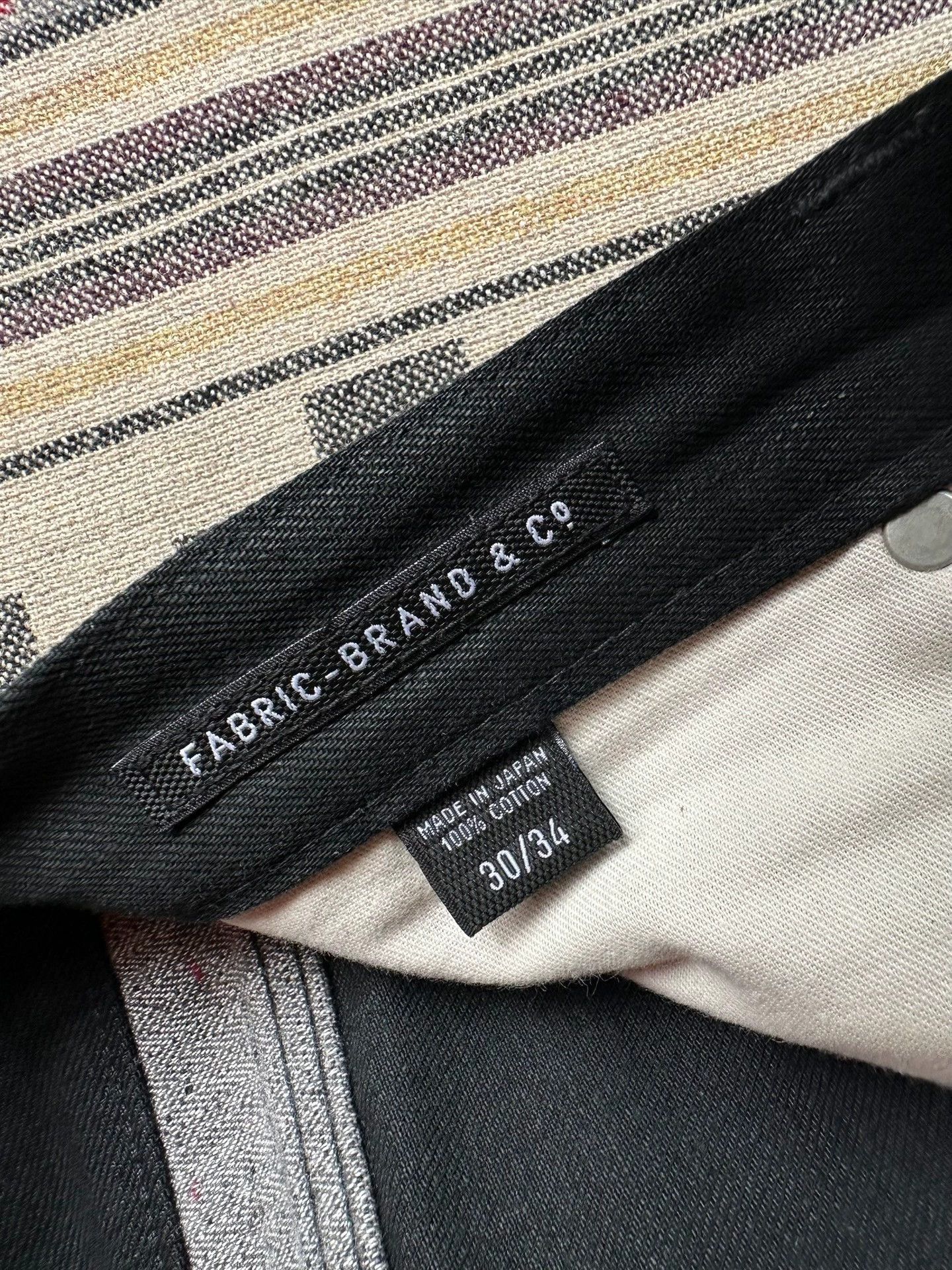 Fabric Brand & Co. Fabric Brand&Co Selvage Denim Straight Black 30/34 Size US 30 / EU 46 - 6 Thumbnail