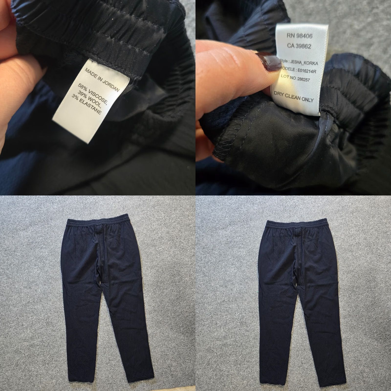 Theory VINTAGE? No. Theory Pants Womens Size 2 Black Wool Blend Tapered Pull On Capsule Minimalist Size 26" / US 2 / IT 38 - 8 Thumbnail