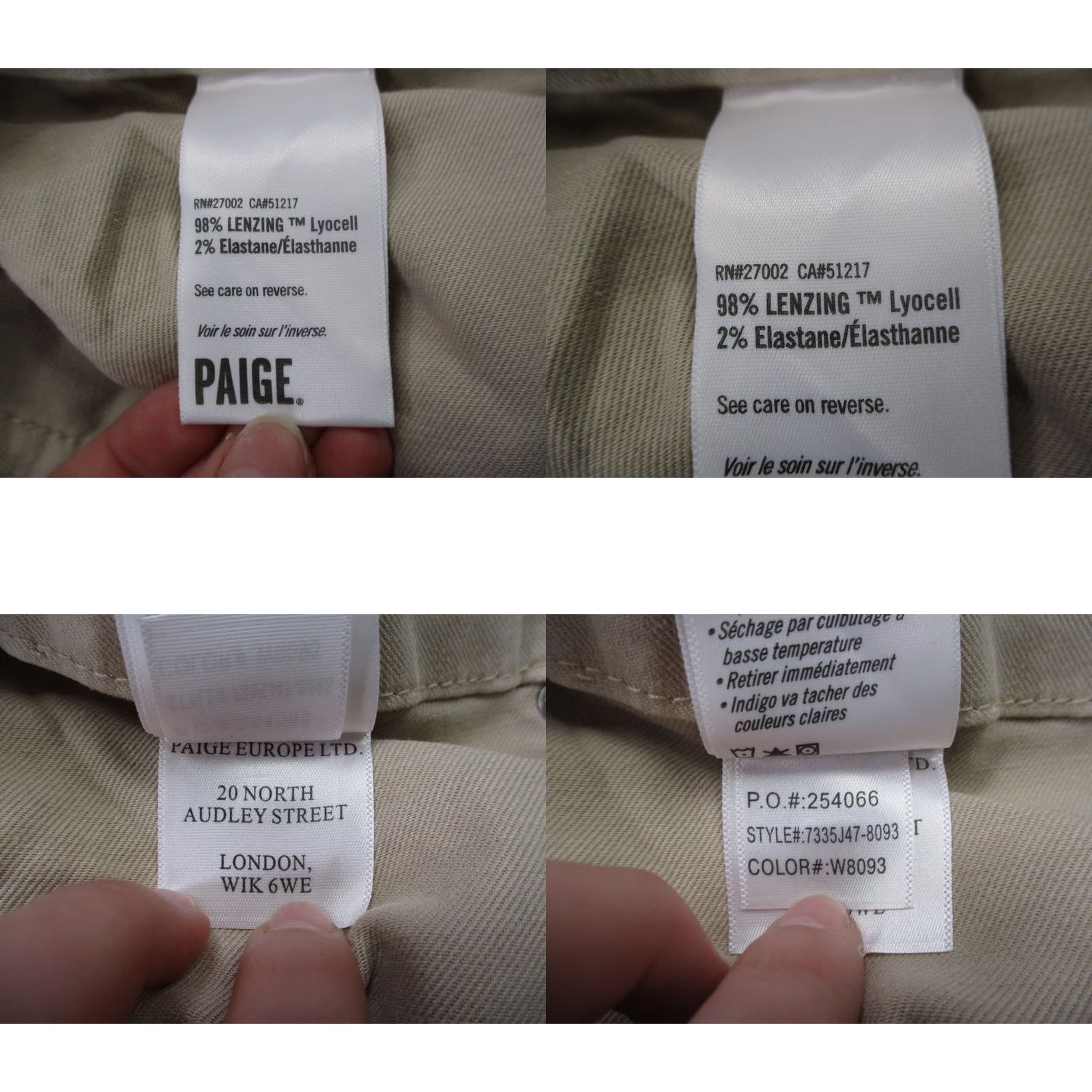 Paige Paige Mens Pants 34 Beige Drew Utility Casual Hiking Workwear Climbing Logo NEW Size US 34 / EU 50 - 8 Thumbnail