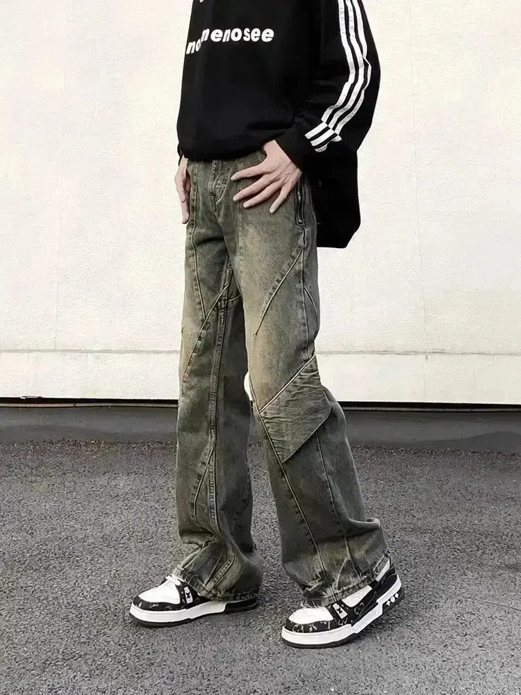 Japanese Brand Retro washed yellow mud jeans Size US 30 / EU 46 - 1 Thumbnail