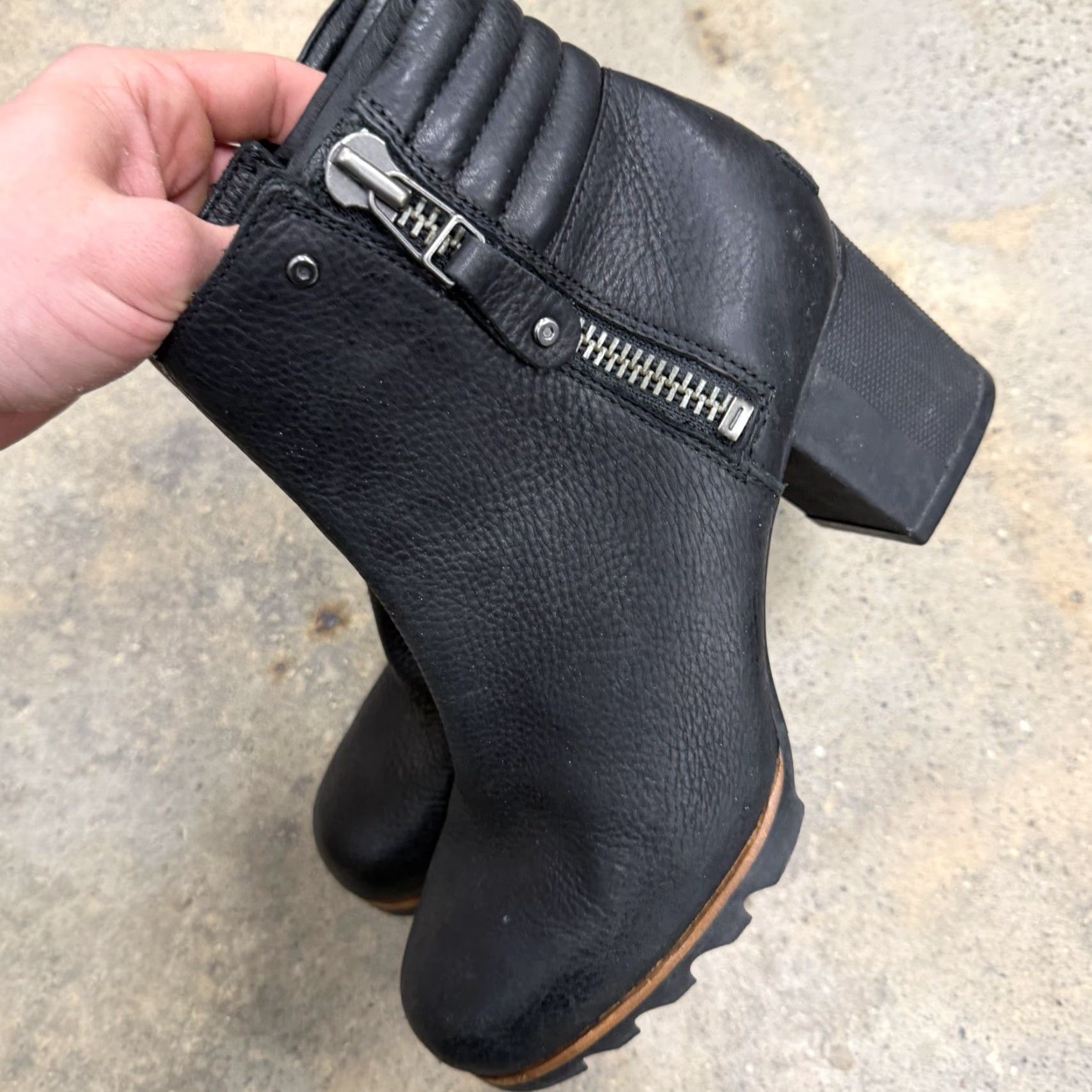 SOREL Sorel Danica Womens Heeled Ankle Boots Size 9 Leather Black NL2547-010 Size US 7 / IT 37 - 7 Thumbnail