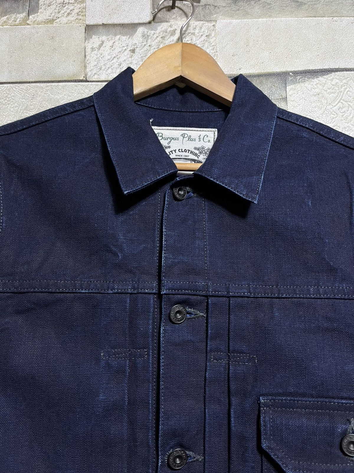 Burgus Plus BURGUS PLUS JAPAN TYPE-1 INDIGO DYED DUCK CANVAS JACKET Size US S / EU 44-46 / 1 - 2 Thumbnail