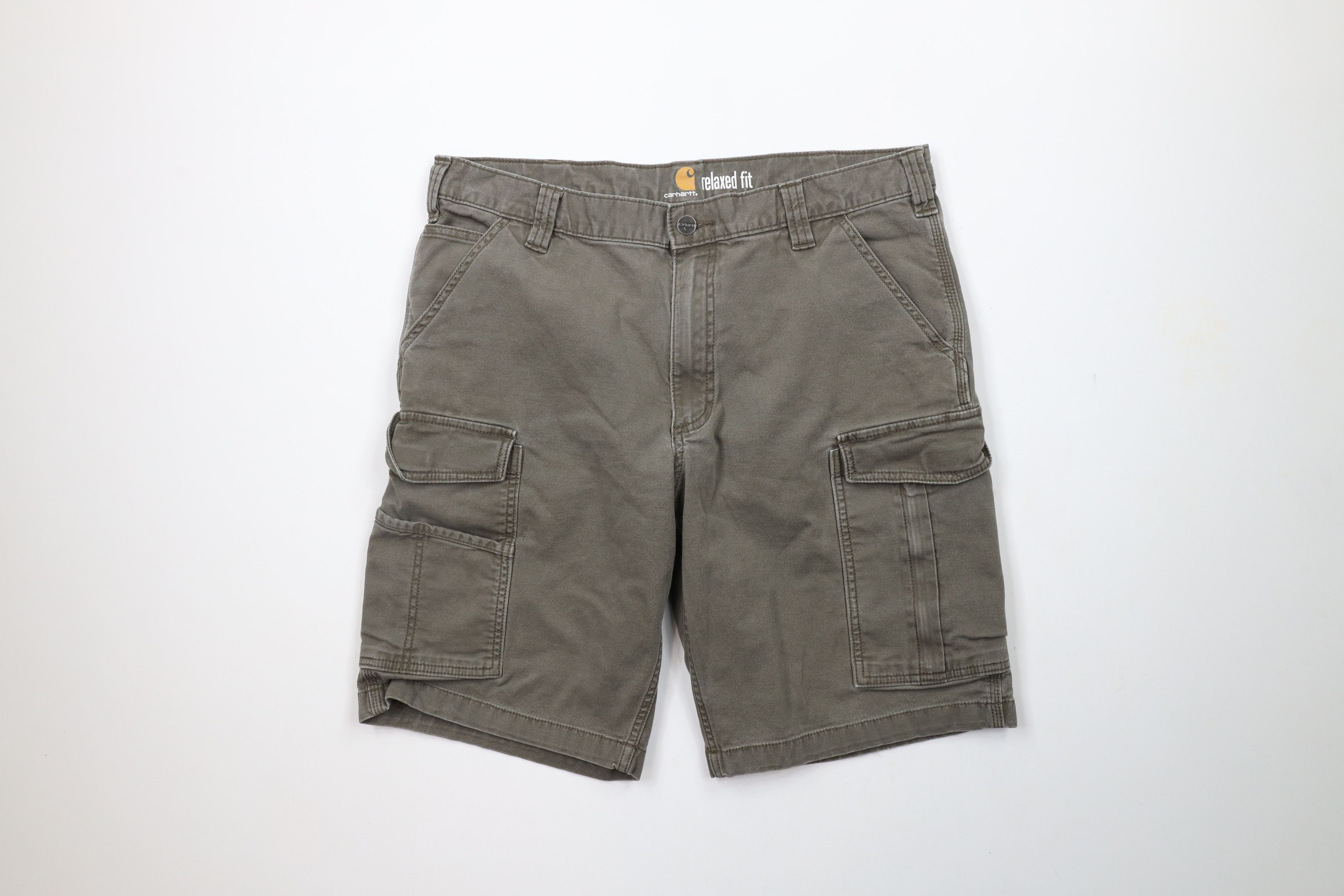 Carhartt × Vintage Vintage Carhartt Out Relaxed Fit Canvas Cargo Shorts Green Size US 36 / EU 52 - 1 Thumbnail