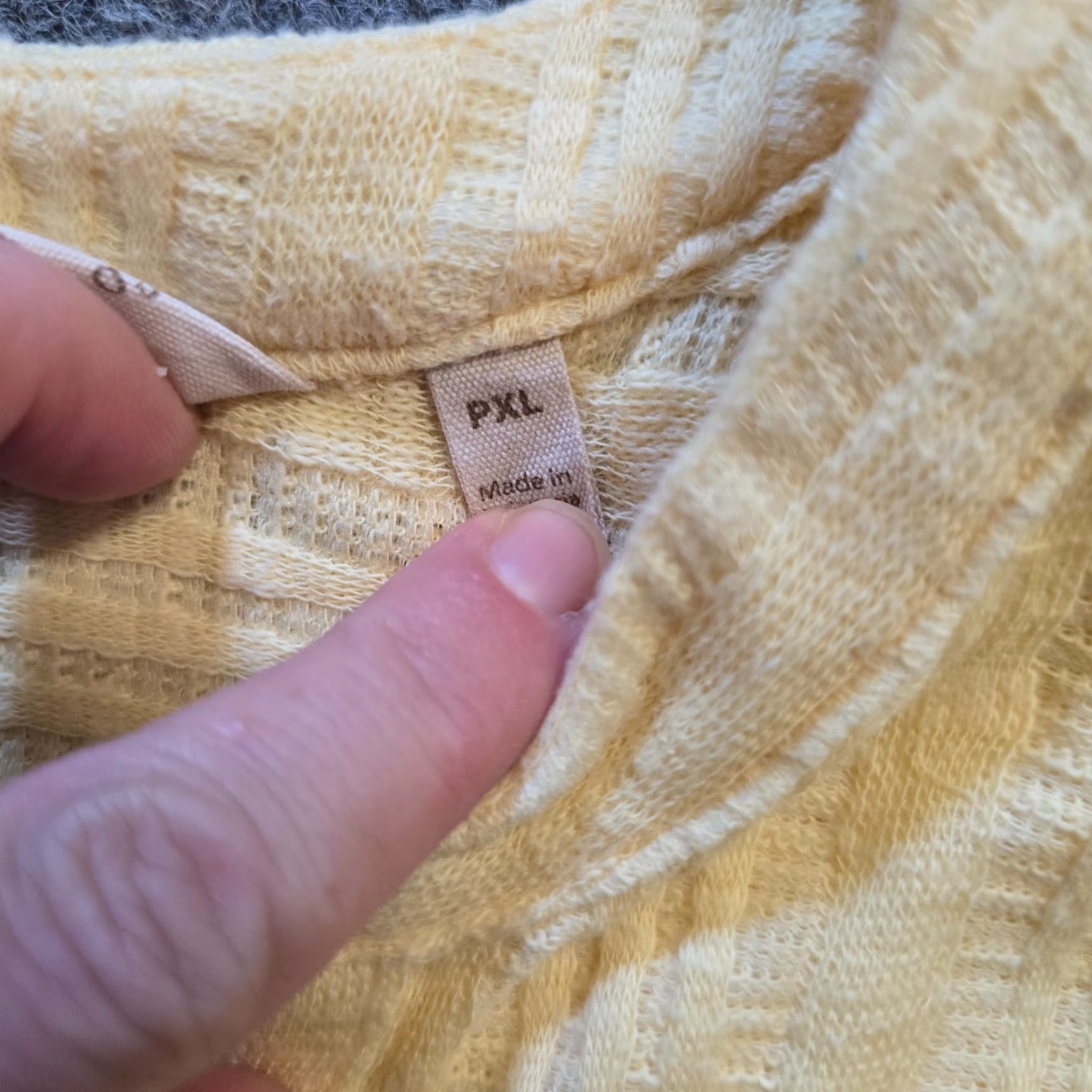 Soft Surroundings Soft Surroundings Top Womens XL Petite Yellow Ribbed Button Stretch Casual Blouse V-Neck 3/4 Sleeve Size XL / US 12-14 / IT 48-50 - 5 Thumbnail