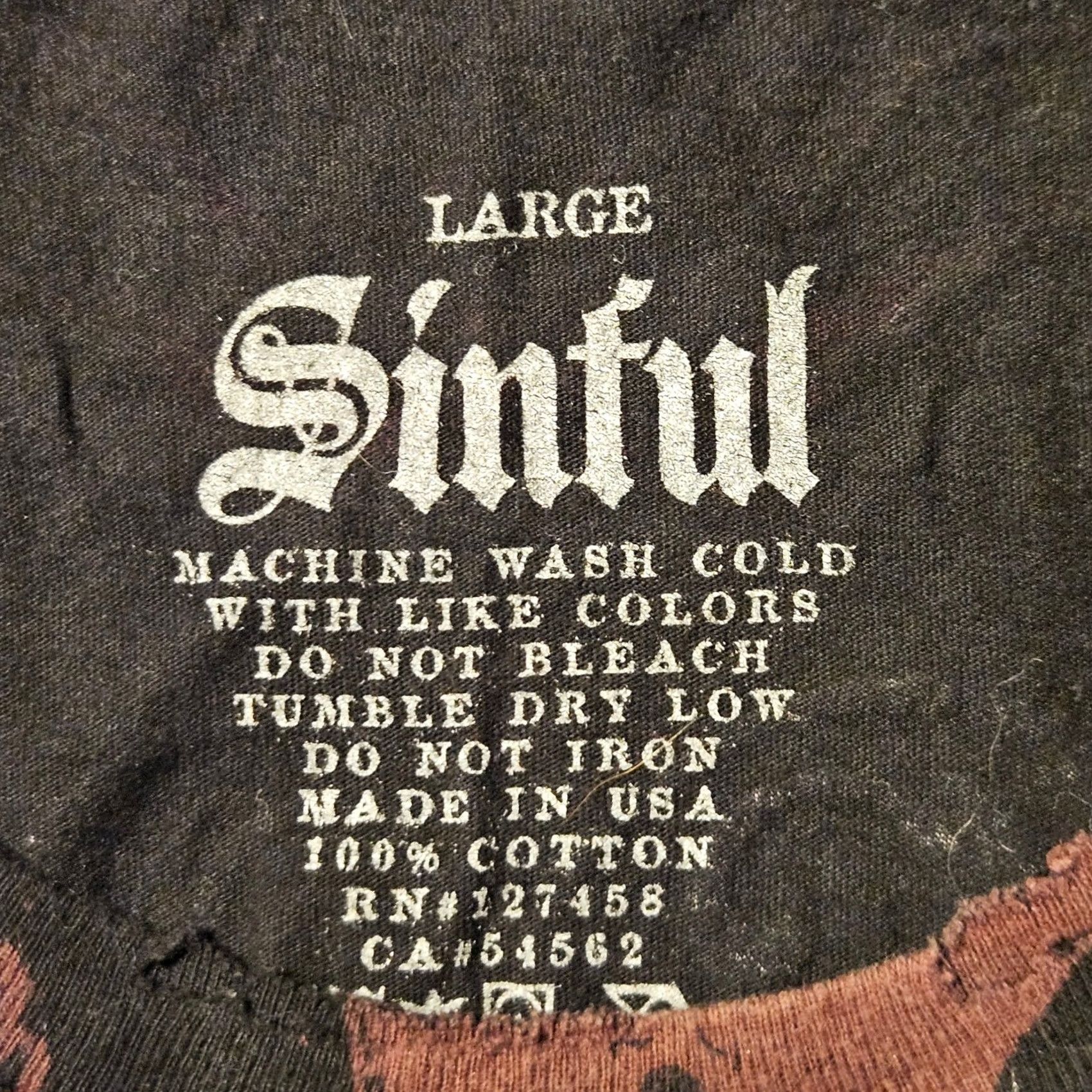 Affliction Sinful Affliction T-Shirt Womens Large Black Y2K Graphic Winged Heart MMA Style Size L / US 10 / IT 46 - 5 Thumbnail