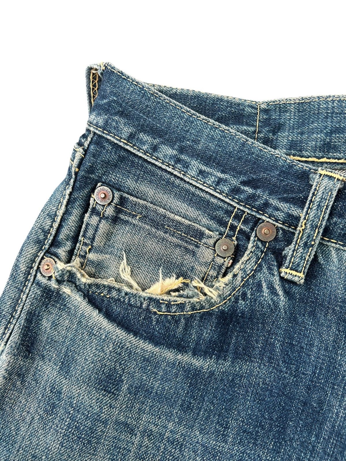 Kapital Vintage Real McCoy Selvedge Distressed Denim Jeans Size US 31 - 5 Thumbnail