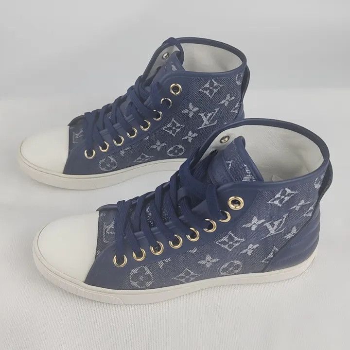 Other Louis Vuitton Classic Monogram Denim Fashion Sneakers -2508 Size US 5.5 / EU 38 - 6 Thumbnail