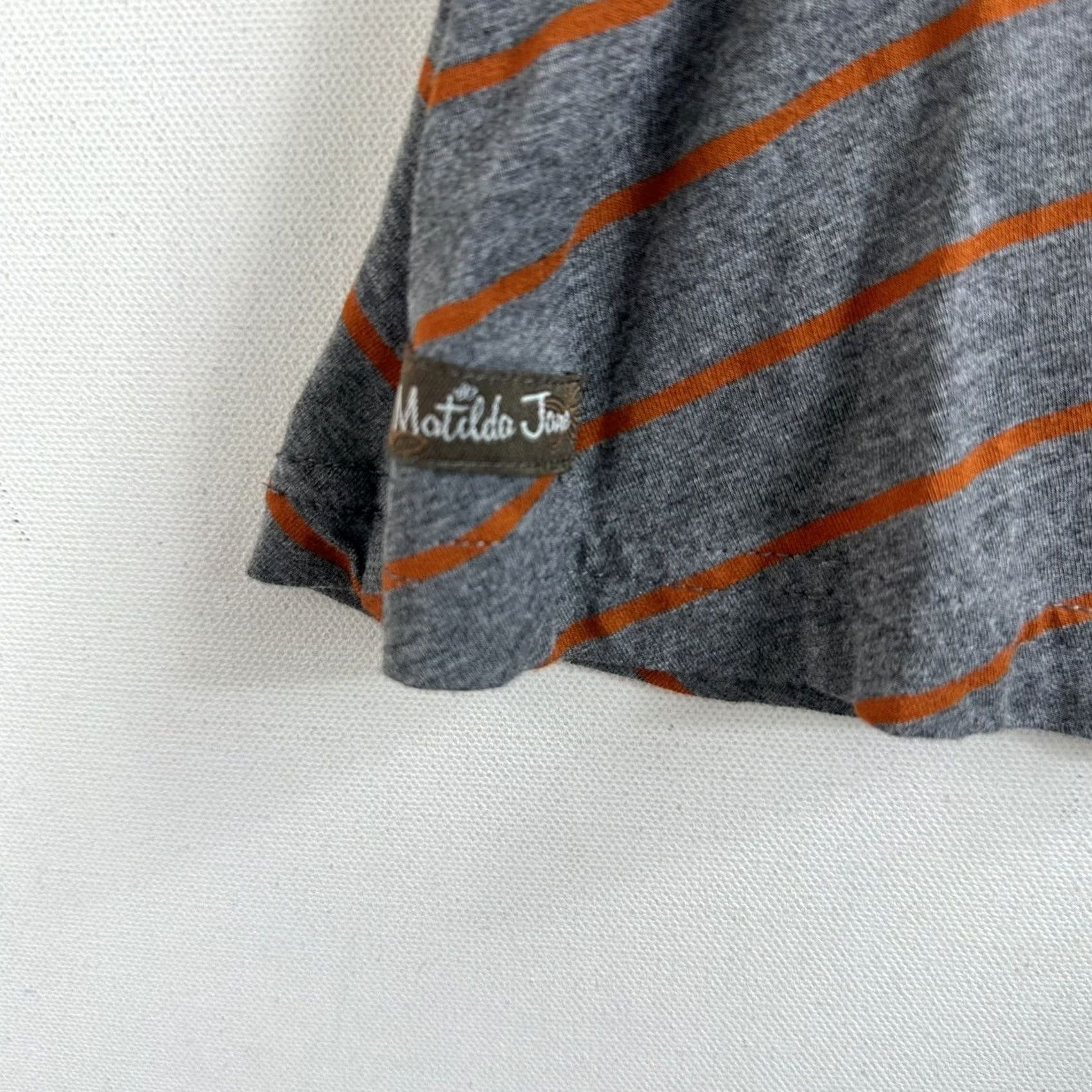 Vintage Matilda Jane Windsong Tunic Top S Long Sleeve V Neck Striped Jersey Stretch Women Regular Bohemian Classic Gray Size S / US 4 / IT 40 - 6 Thumbnail