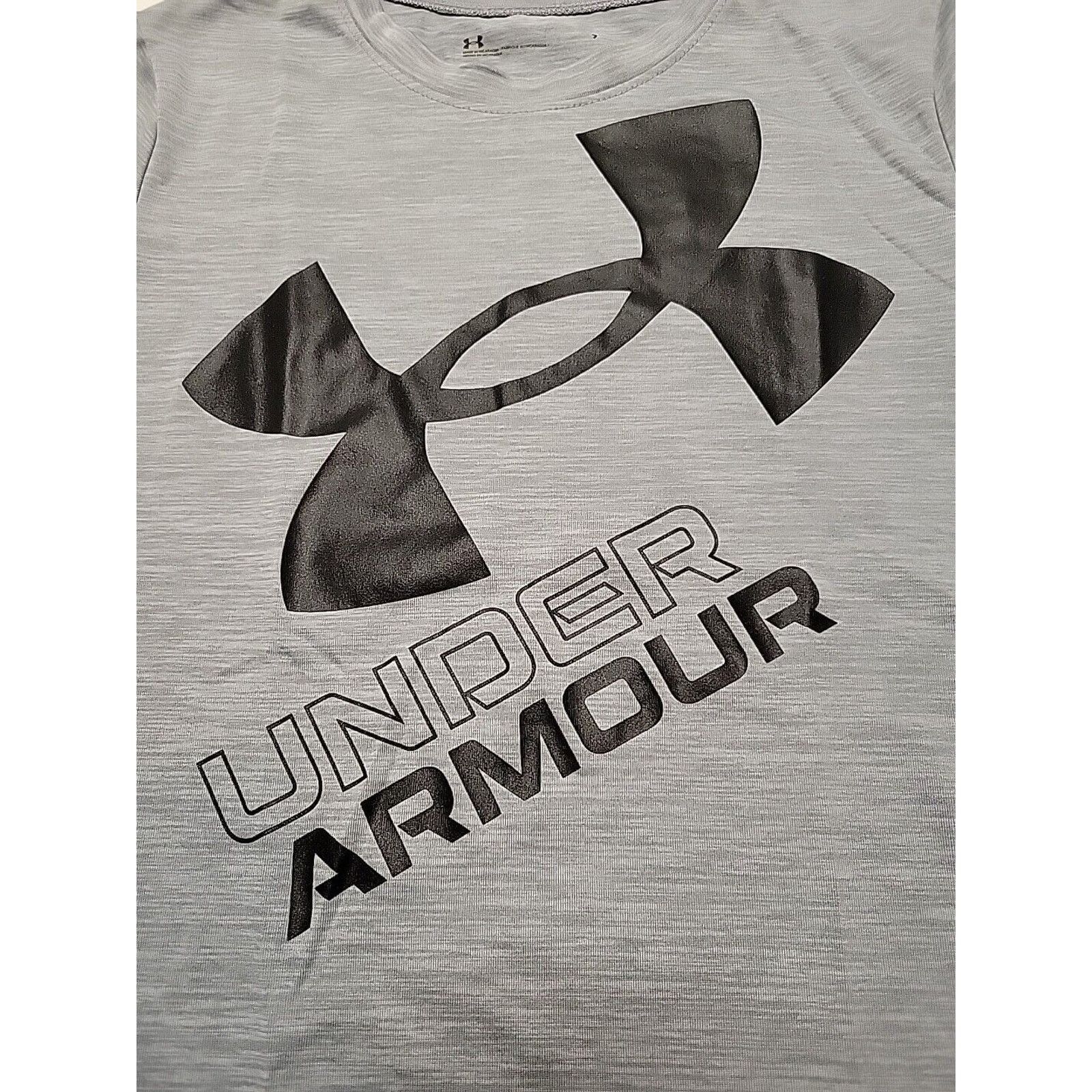 Under Armour UNDER ARMOUR Logo Childs 7 T-Shirt GRAY Breathable Sports Size US XXS / EU 40 - 2 Thumbnail