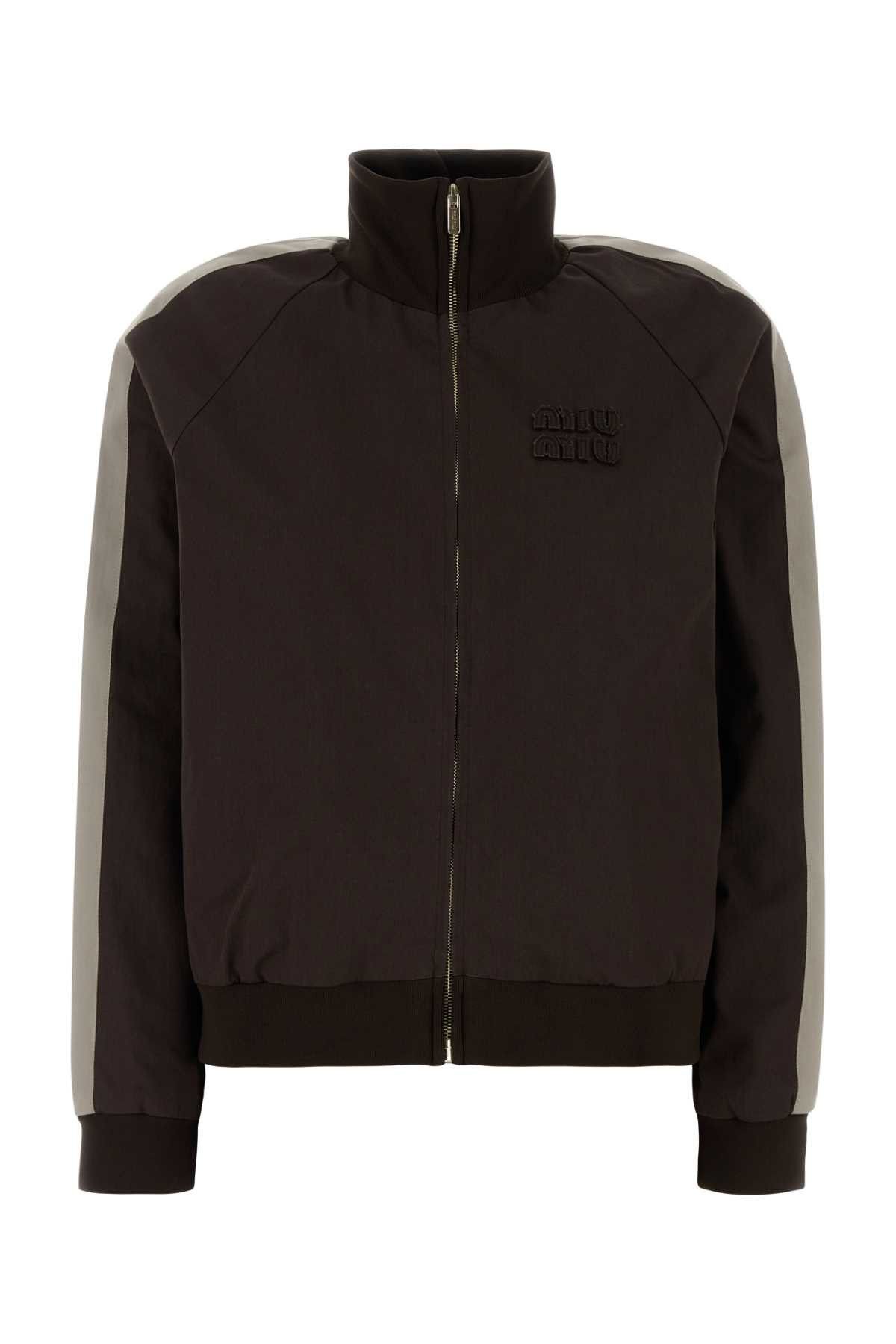 Miu Miu Chocolate Cotton Jacket Size M / US 6-8 / IT 42-44 - 1 Thumbnail