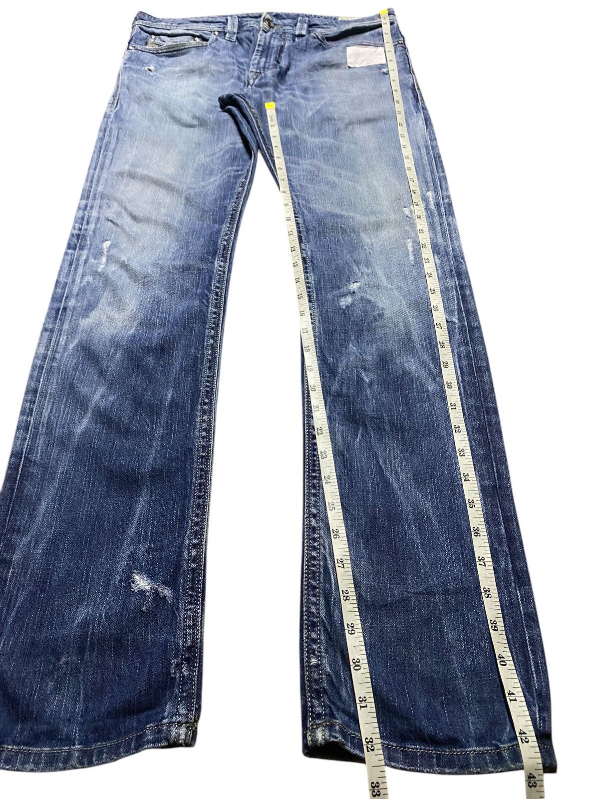 Diesel Vintage Diesel Thanaz Faded Wash Distressed Skinny Jeans Size US 34 / EU 50 - 13 Thumbnail