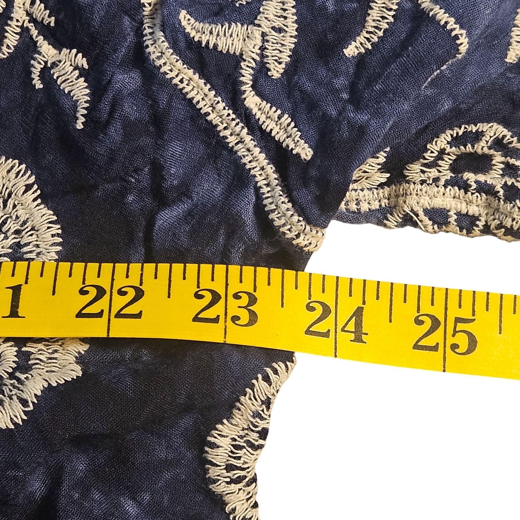 Other Blue & White Embroidered Tie-Front Kimono Cardigan One Size Size M / US 6-8 / IT 42-44 - 11 Thumbnail