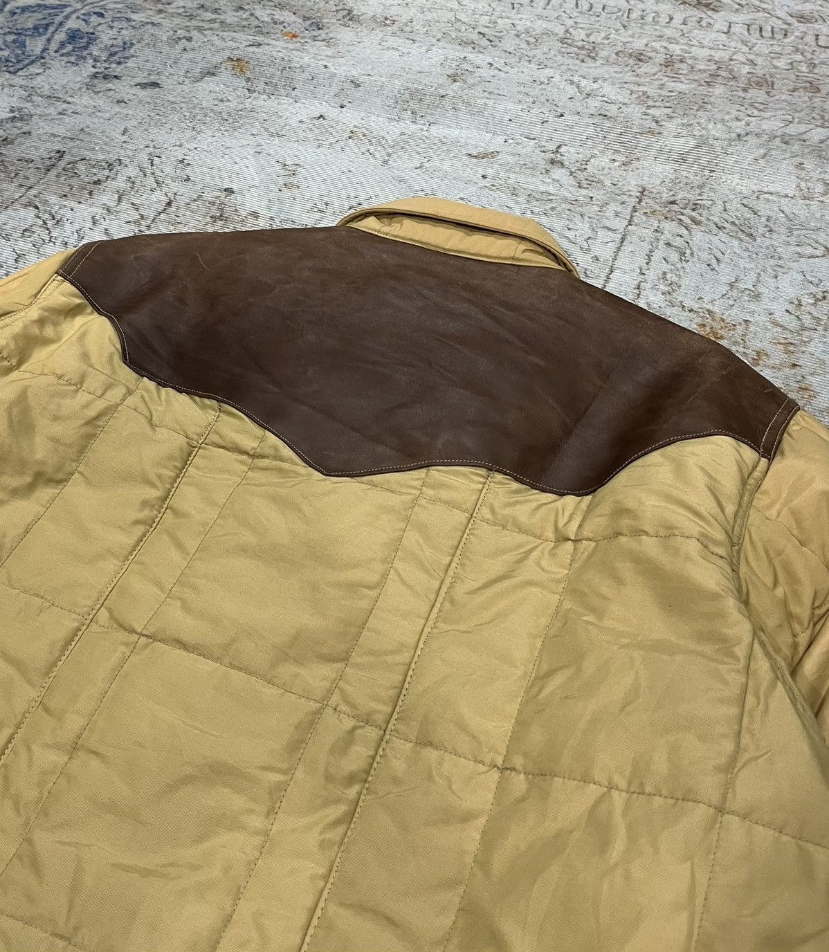 Sugar Cane Sugar Cane Leather York Quilt Hybrid Western Down Jacket Size US L / EU 52-54 / 3 - 5 Thumbnail