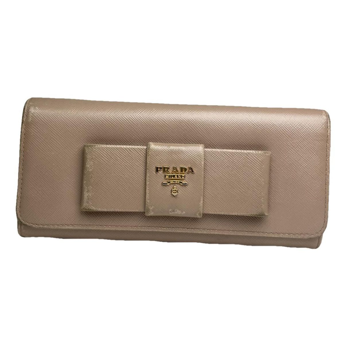 Prada Beige Leather Wallet Size ONE SIZE - 1 Thumbnail