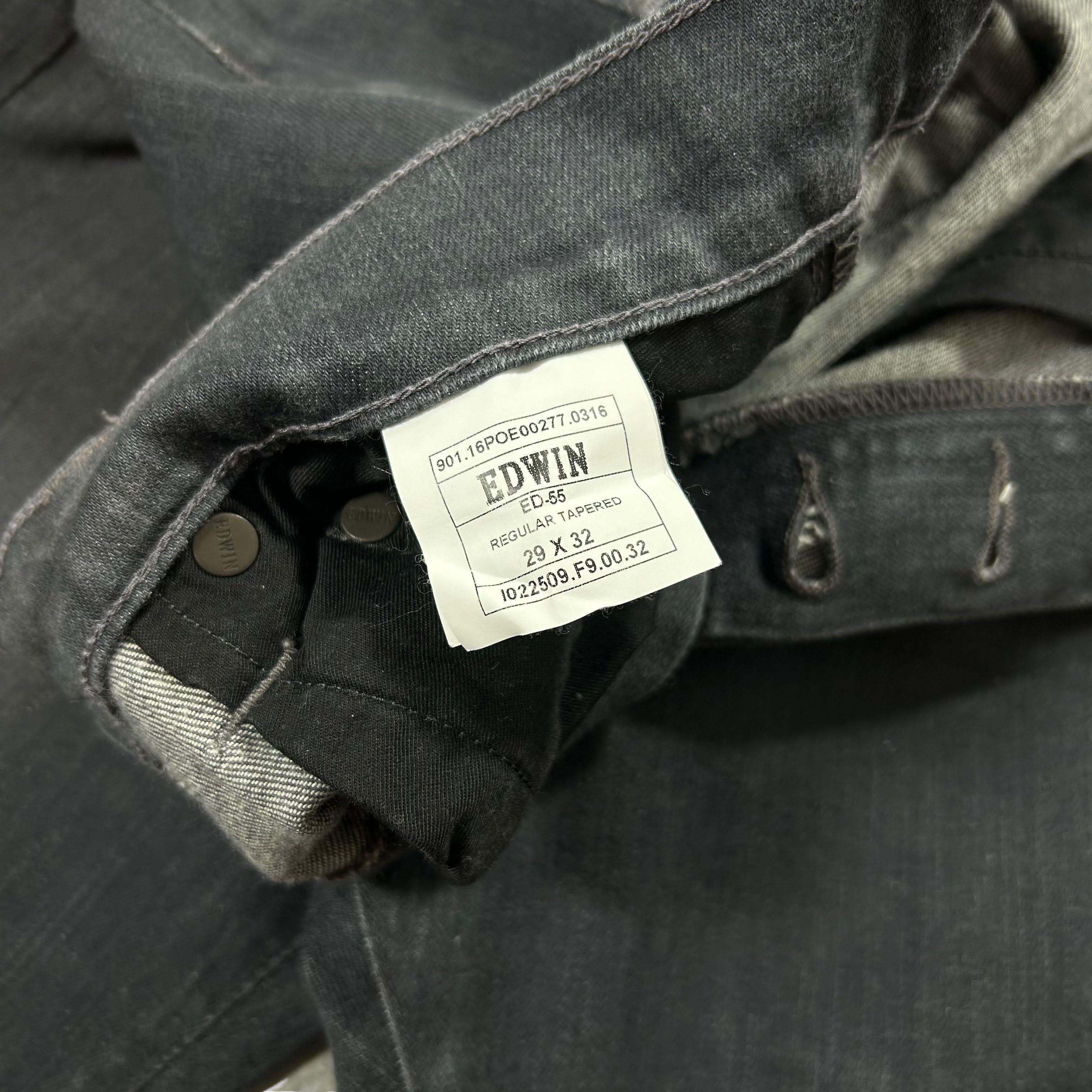 Edwin Edwin ED-55 Regular Tapered Black Denim Size W29L32 Size US 29 - 8 Thumbnail