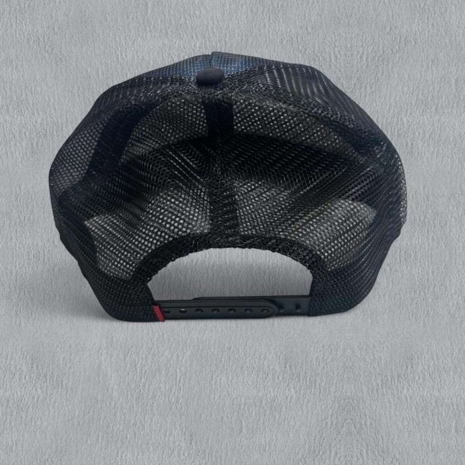 Other Trucker Hat Stripes Mesh Black Snap Back Short Bill RED LBL Size ONE SIZE - 3 Thumbnail