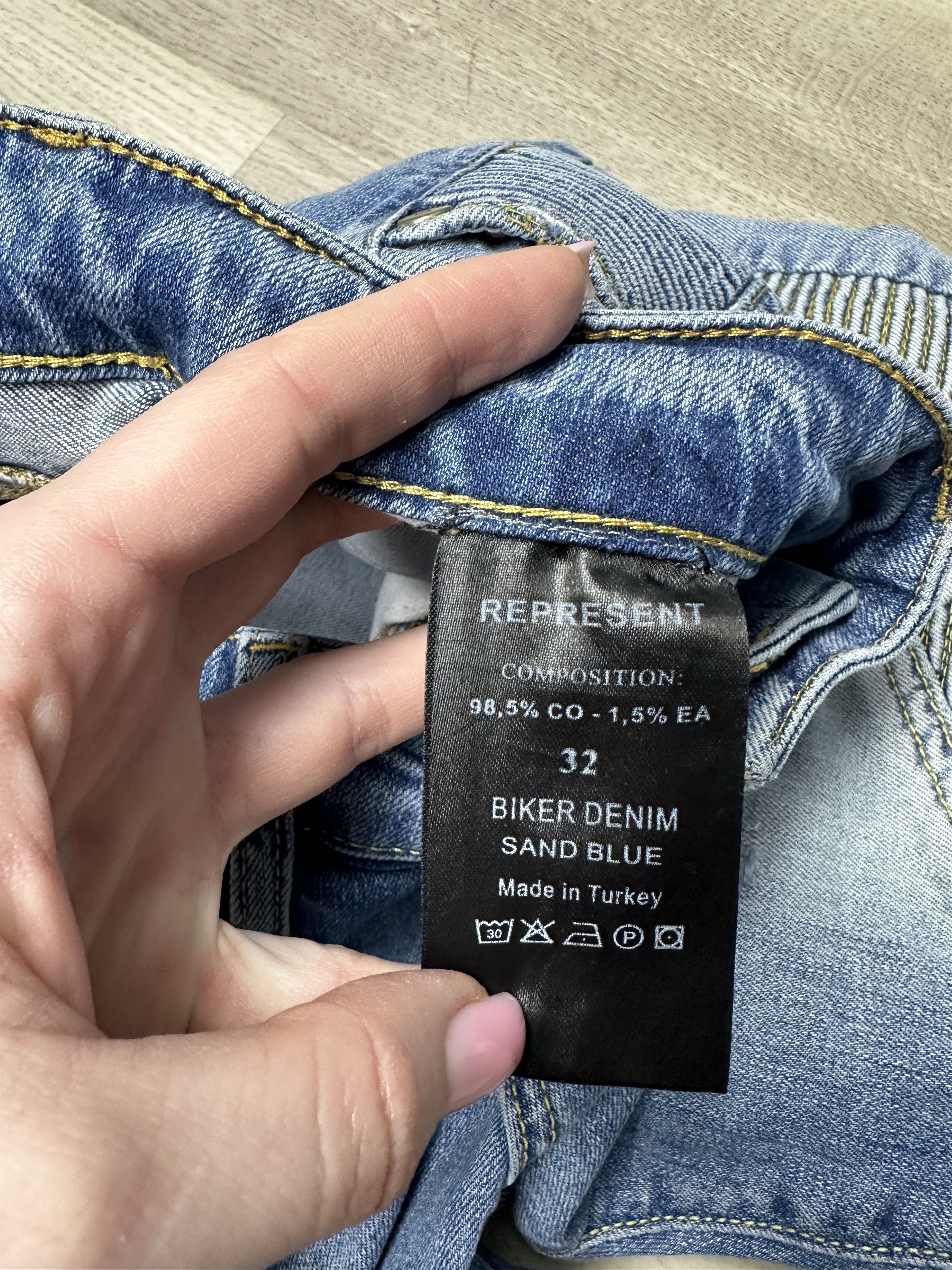 Represent Clo. Represent Mens Biker Denim Pants Jeans Size US 32 / EU 48 - 5 Thumbnail