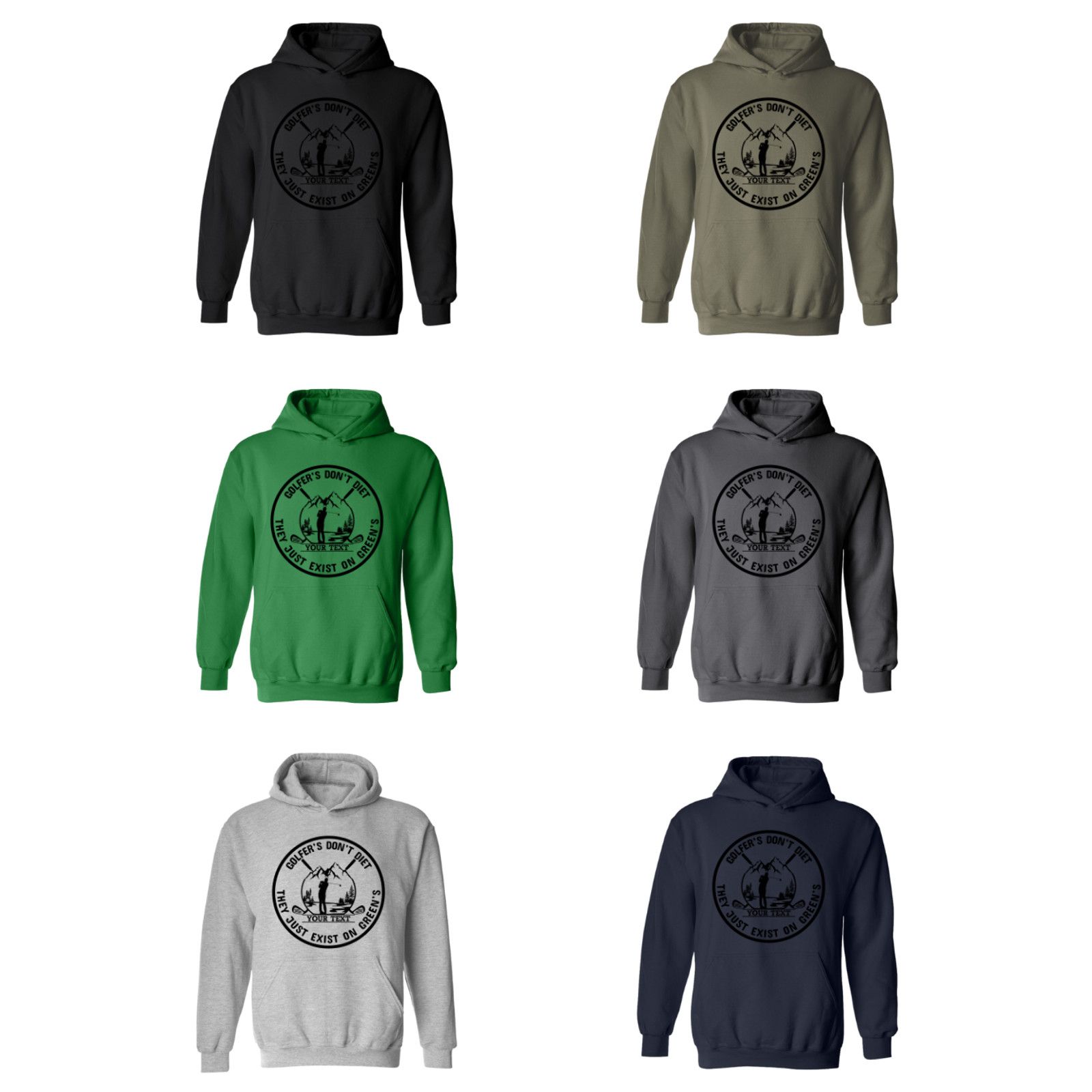& Other Stories Golf Hoodie Golfers Dont Diet Custom Name Golfer Sweatshirt Size US L / EU 52-54 / 3 - 2 Thumbnail