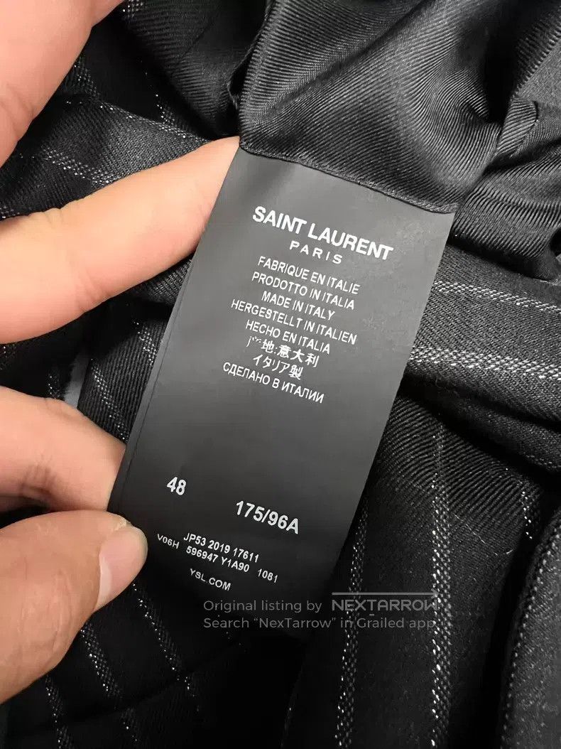 Saint Laurent Paris Saint Laurent Paris Silver Stripe Double-breasted Suit Size US M / EU 48-50 / 2 - 5 Thumbnail