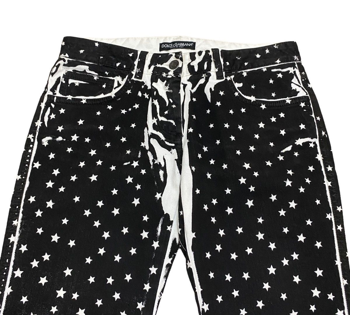 14th Addiction Very Rare Vintage Dolce & Gabbana Star Overprint Pants 2000s Size US 28 / EU 44 - 3 Thumbnail