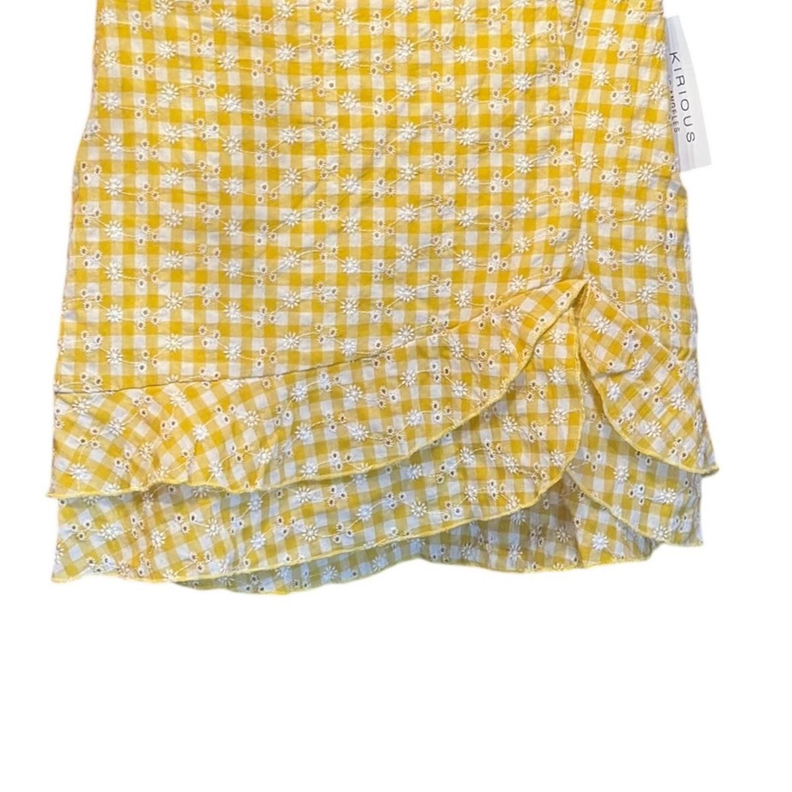 Designer NWT Kirious LA Asymmetrical Yellow Flounce Skirt Size Small Size 28" / US 6 / IT 42 - 1 Thumbnail