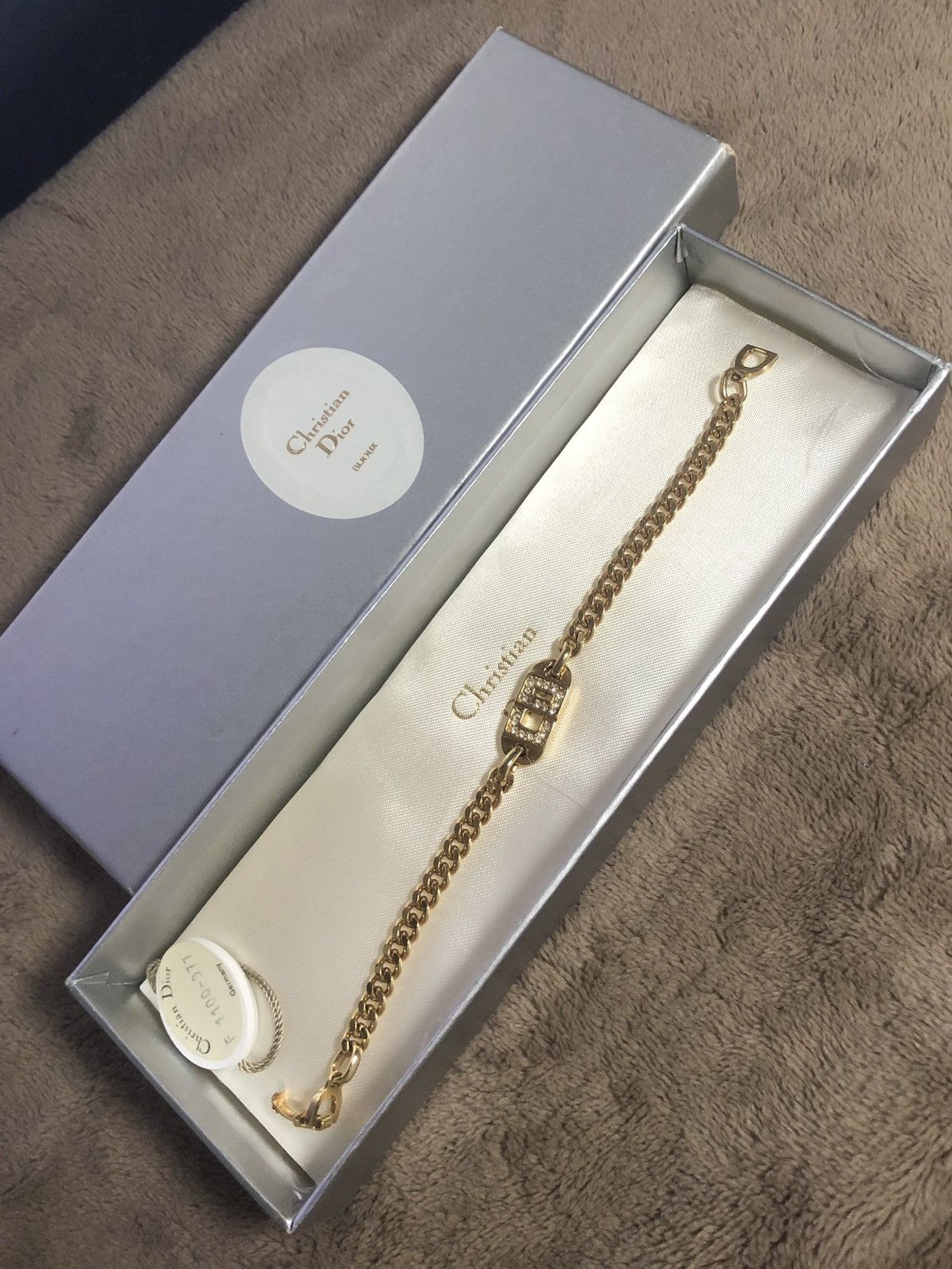Dior Dior Iced Out CD Cuban Bracelet With Box Size ONE SIZE - 5 Thumbnail