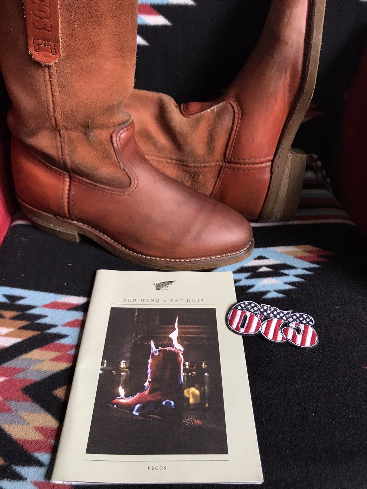 image of Red Wing X Eat Dust 4327 Pecos 7,5 E Made In Usa Shoes in Oro Russet, Men's (Size 7.5)