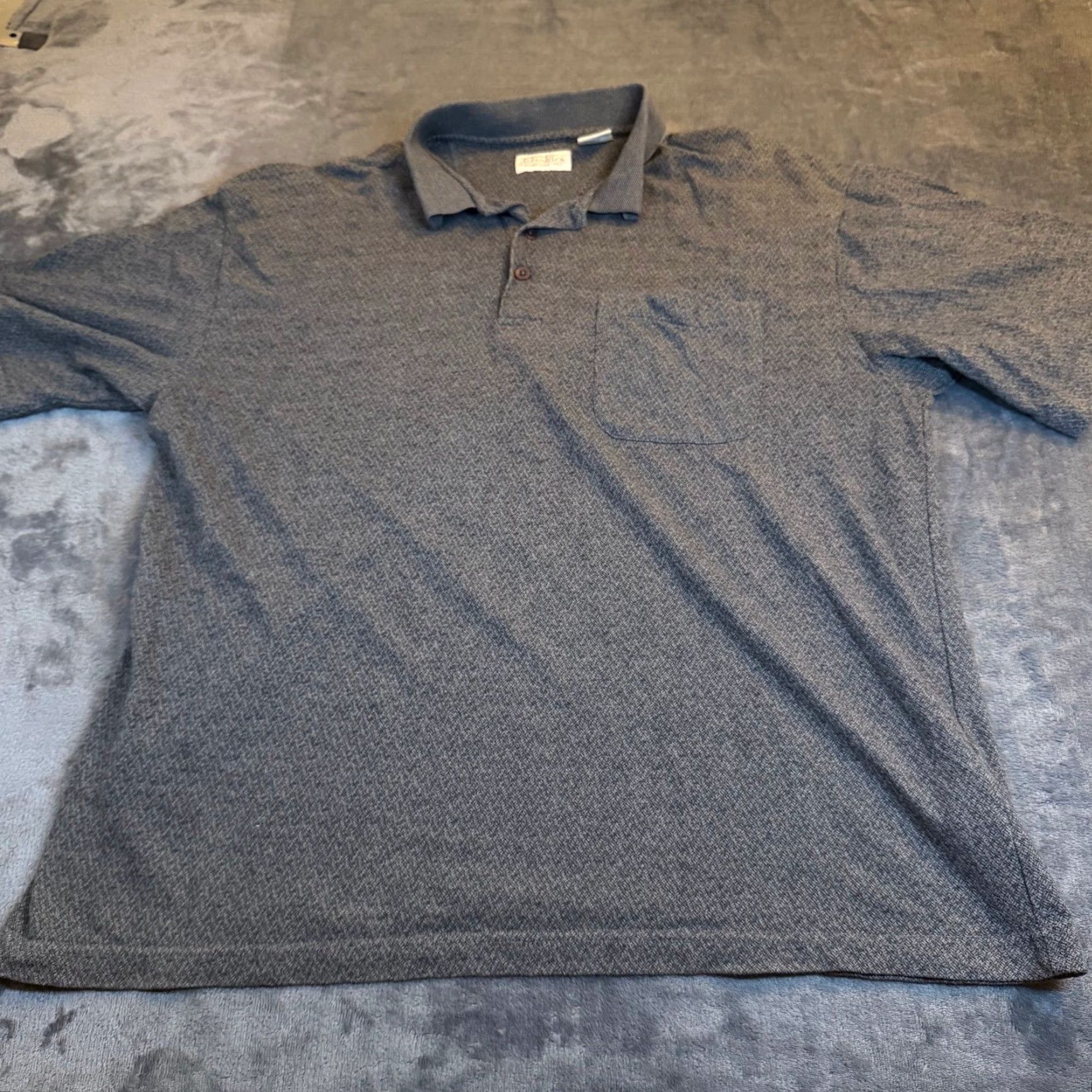 Vintage VINTAGE? No — St. John's Bay Polo Shirt Mens XL Gray Textured Short Sleeve Pocket Size US XL / EU 56 / 4 - 2 Thumbnail