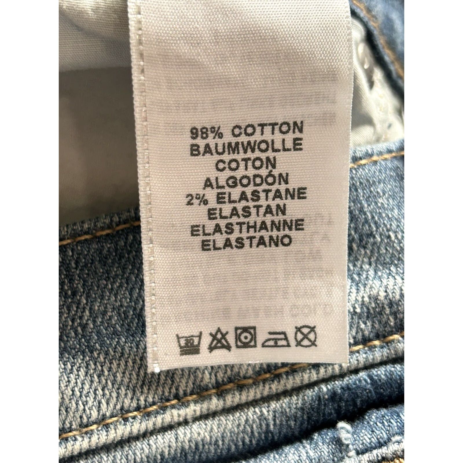 True Religion Womens True Religion Jeans Straight Mid Rise Distressed Blue Size 26 Size 26" / US 2 / IT 38 - 6 Thumbnail