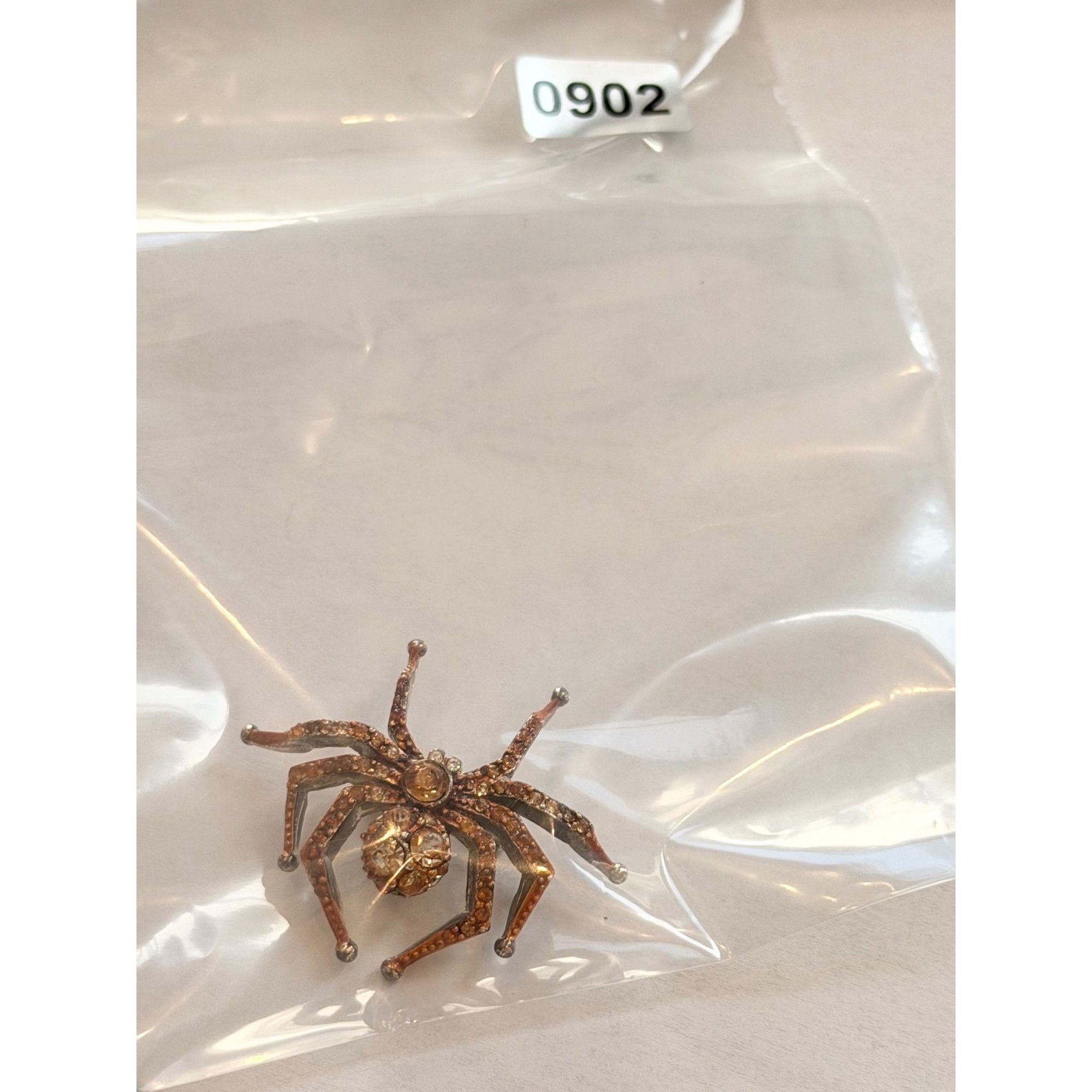 Other Spider-Shaped Rhinestone Brooch With Amber & Clear Crystals Size ONE SIZE - 3 Thumbnail