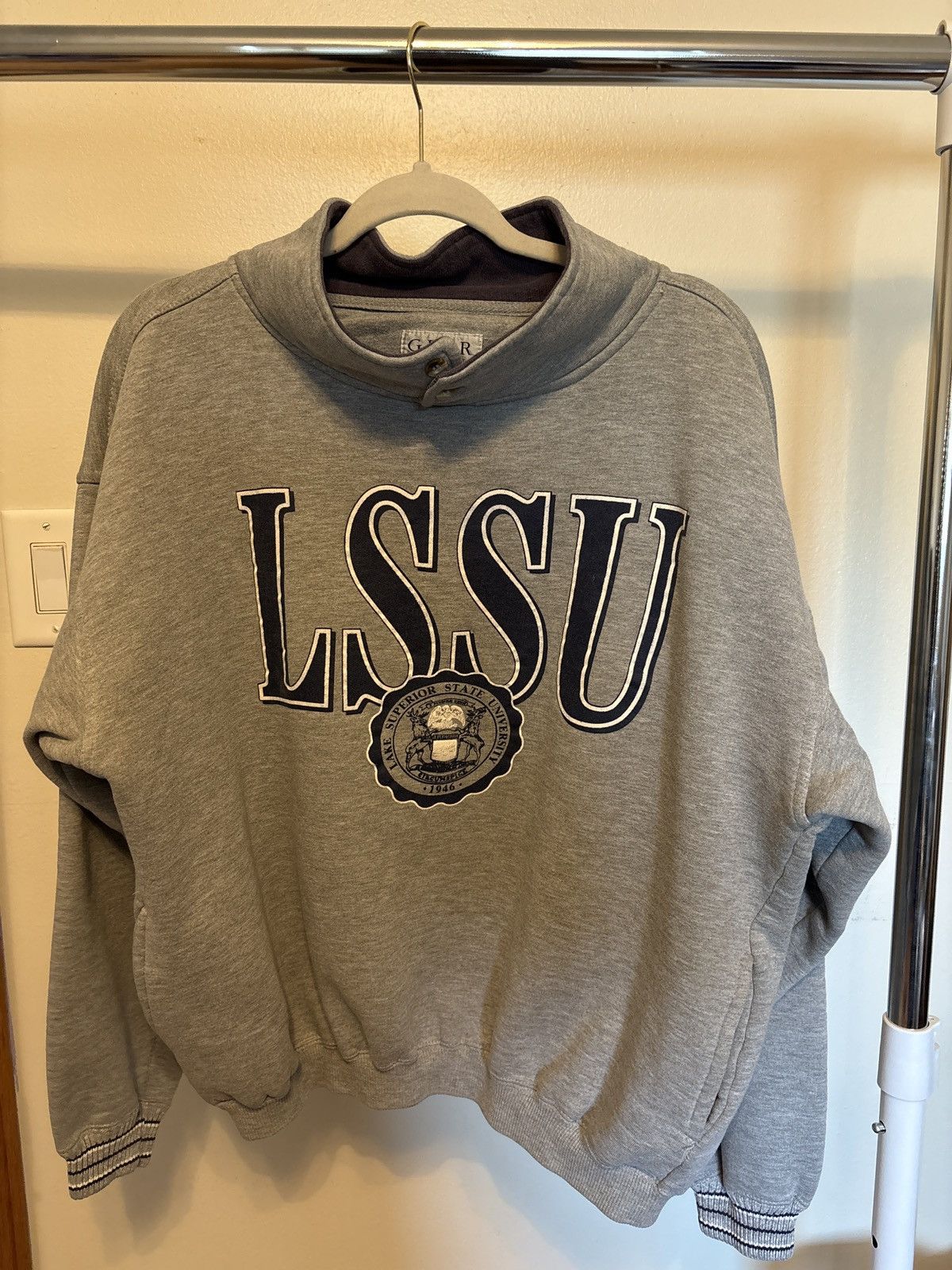 Vintage 1946 LSSU Vintage College Sweater Size US XL / EU 56 / 4 - 1 Thumbnail