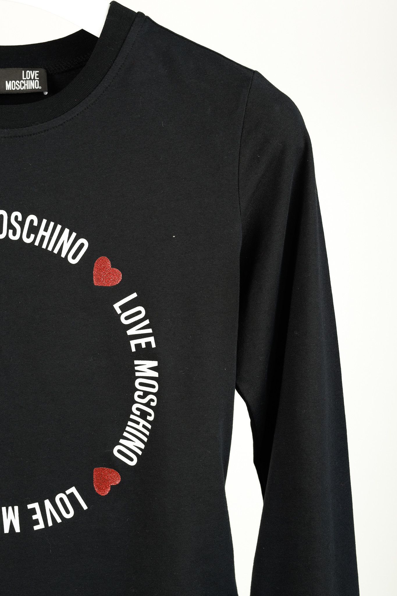 Love Moschino Love Moschino Logo Graphic Long-Sleeve Black Tee Size S / US 4 / IT 40 - 5 Thumbnail