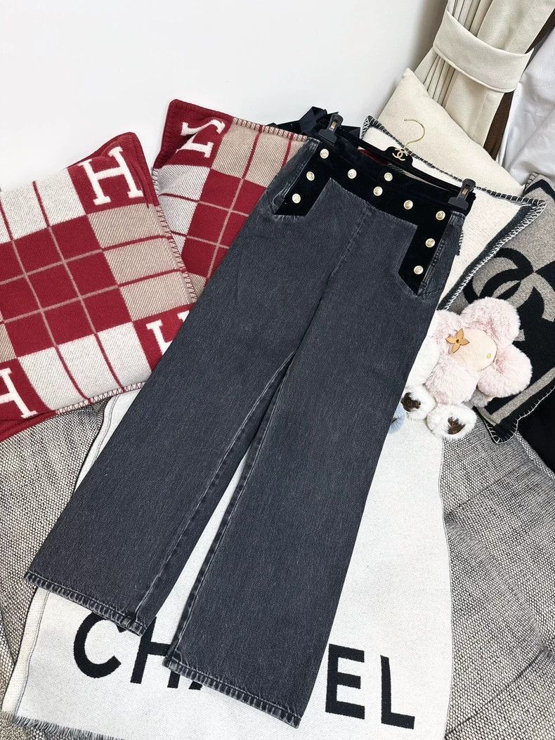 Chanel Chanel Velvet Denim Long Pants 20A Size 35" - 8 Thumbnail