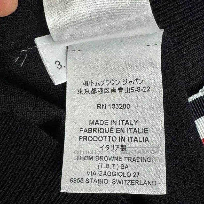 Thom Browne Thom Browne Navy Four Stripe Cardigan Size US L / EU 52-54 / 3 - 6 Thumbnail