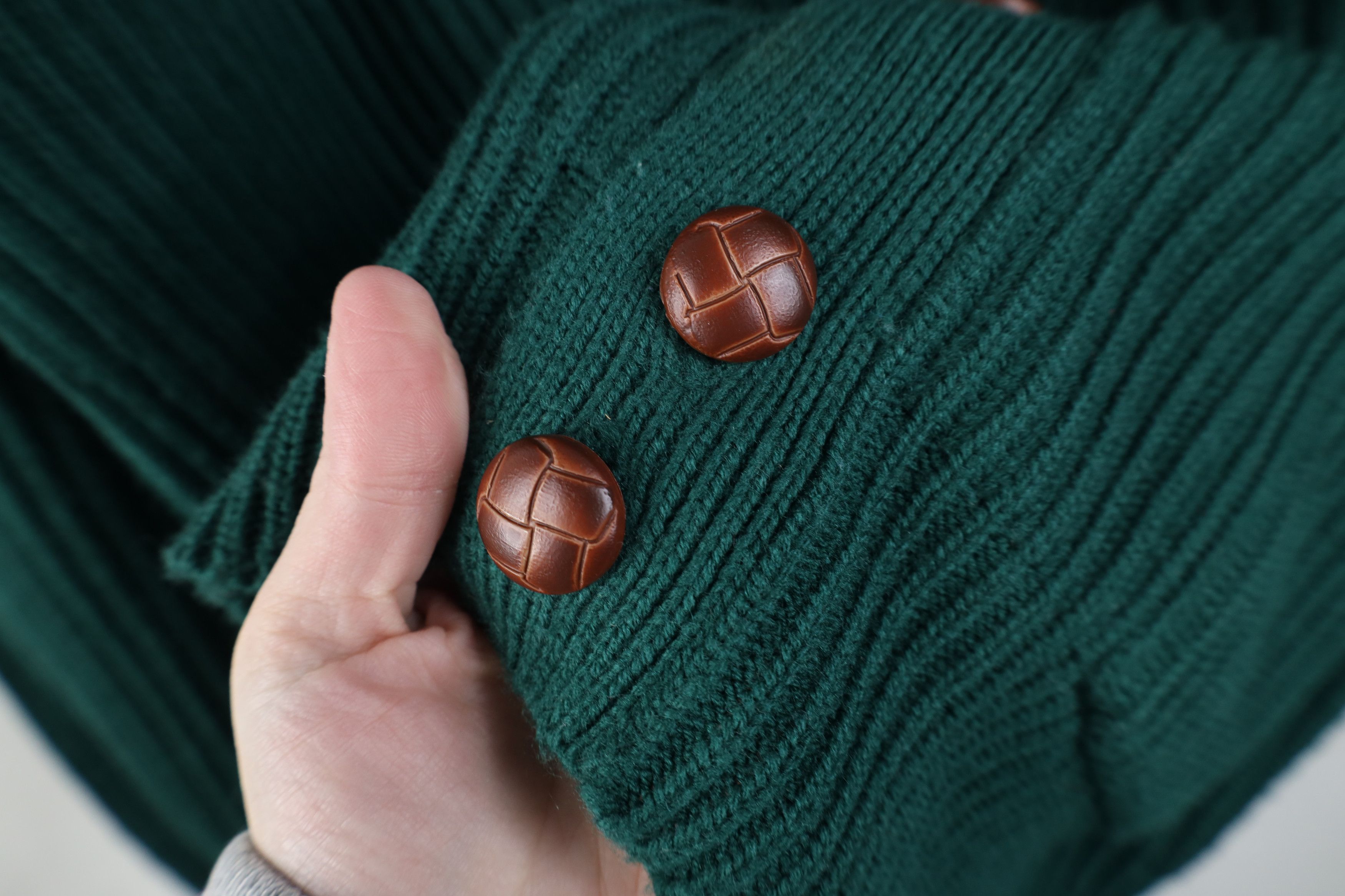 Vintage Vintage 90s Streetwear Heavy Chunky Ribbed Cardigan Sweater Size US M / EU 48-50 / 2 - 4 Thumbnail