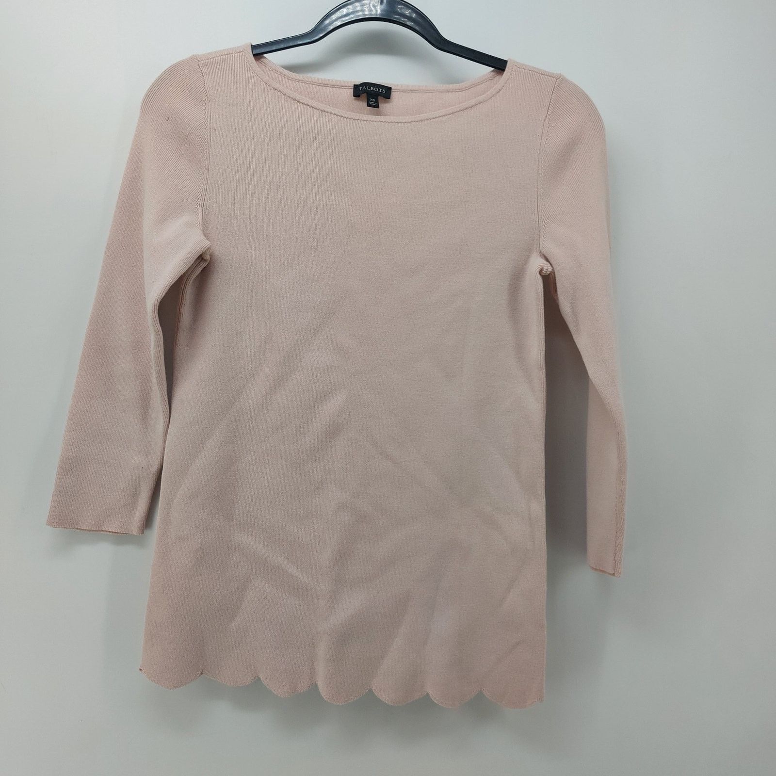 Other Talbots Pink Sweater Pullover Scalloped Shirt Top Pink Sz XS Size XS / US 0-2 / IT 36-38 - 16 Thumbnail