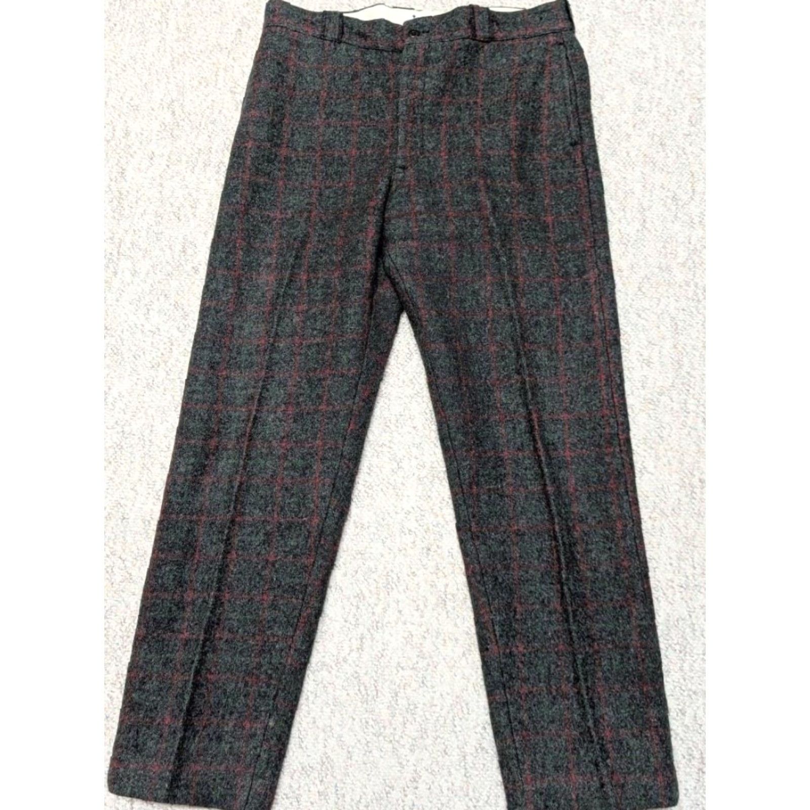 Johnson Woolen Mills VINTAGE Johnston Woolen Mills Pants Hunting Men 40x34 Charcoal Gray Wool Windowpane 40x34 Mens Size US 40 / EU 56 - 7 Thumbnail