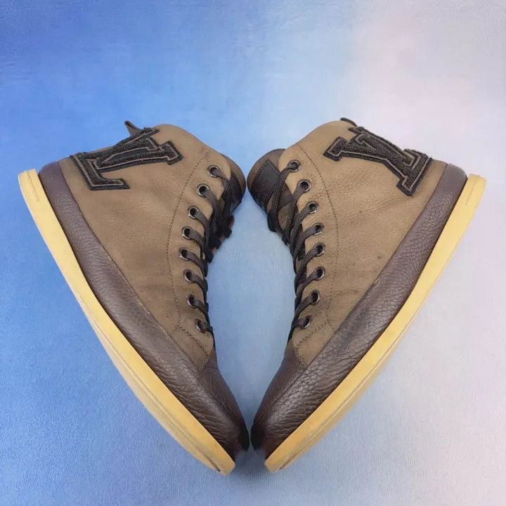 Louis Vuitton Louis Vuitton Brown High-Top Sneakers for Men -2508 Size US 9.5 / EU 42-43 - 5 Thumbnail